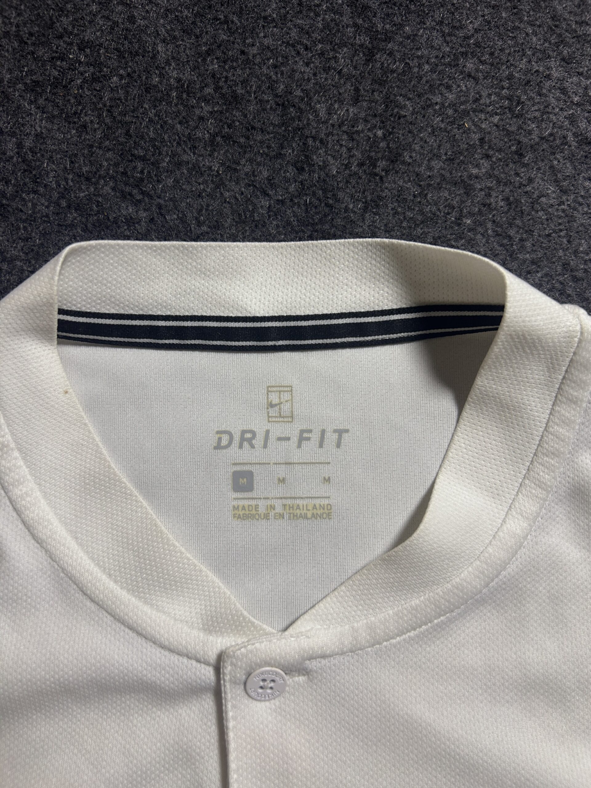 Nike Dri-FIT White T-Shirt detail view