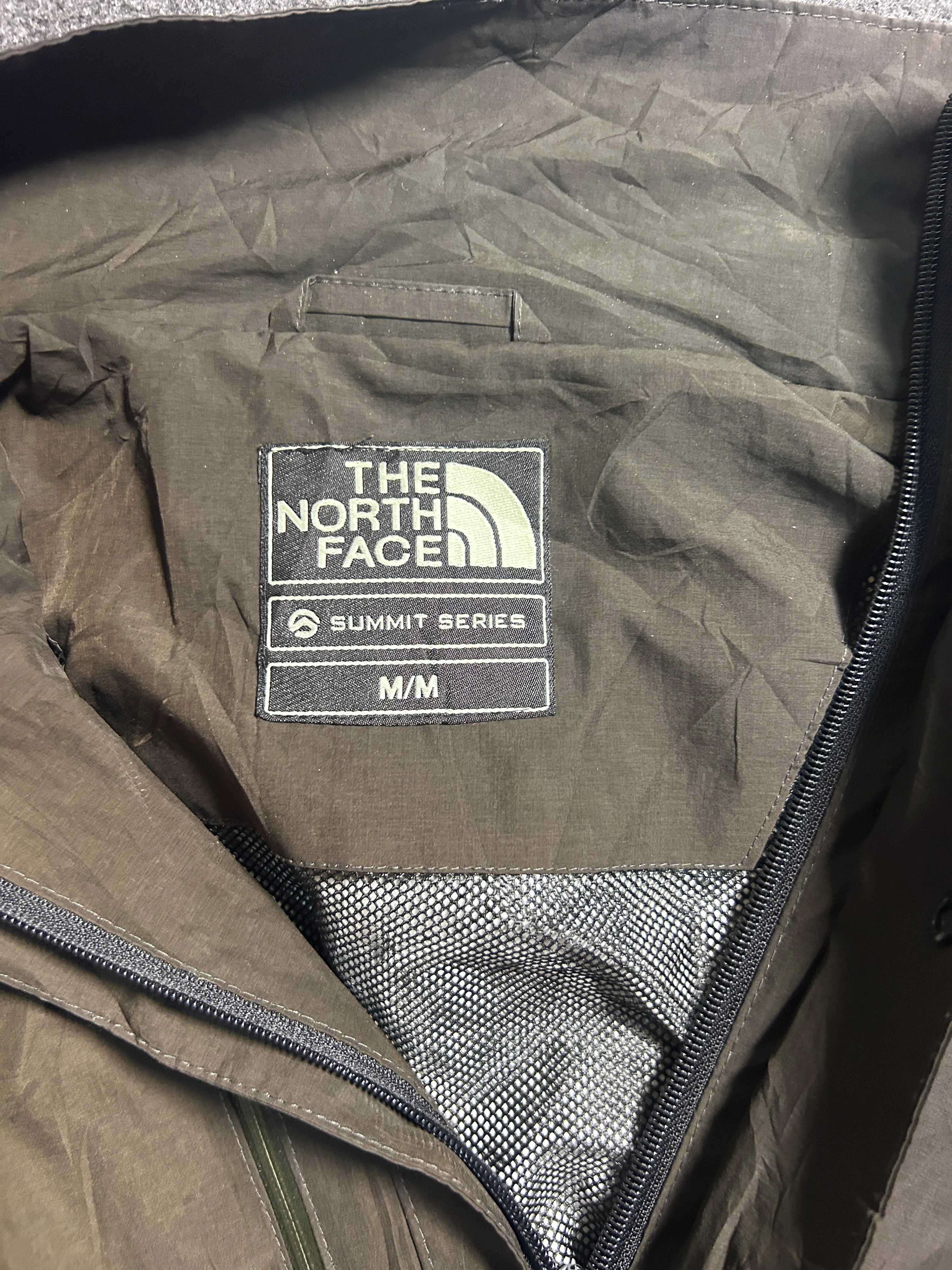 The North Face GORE-TEX Black Windbreaker Jacket detail view