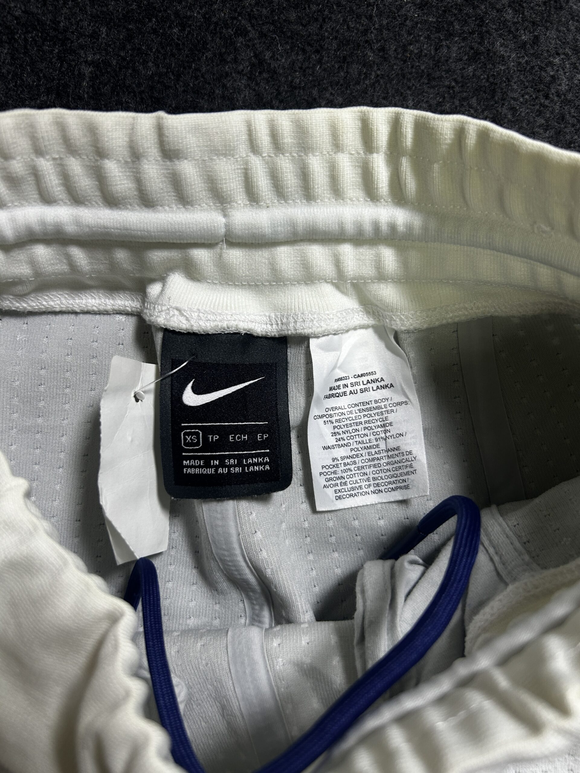 Nike White Track Pants back view