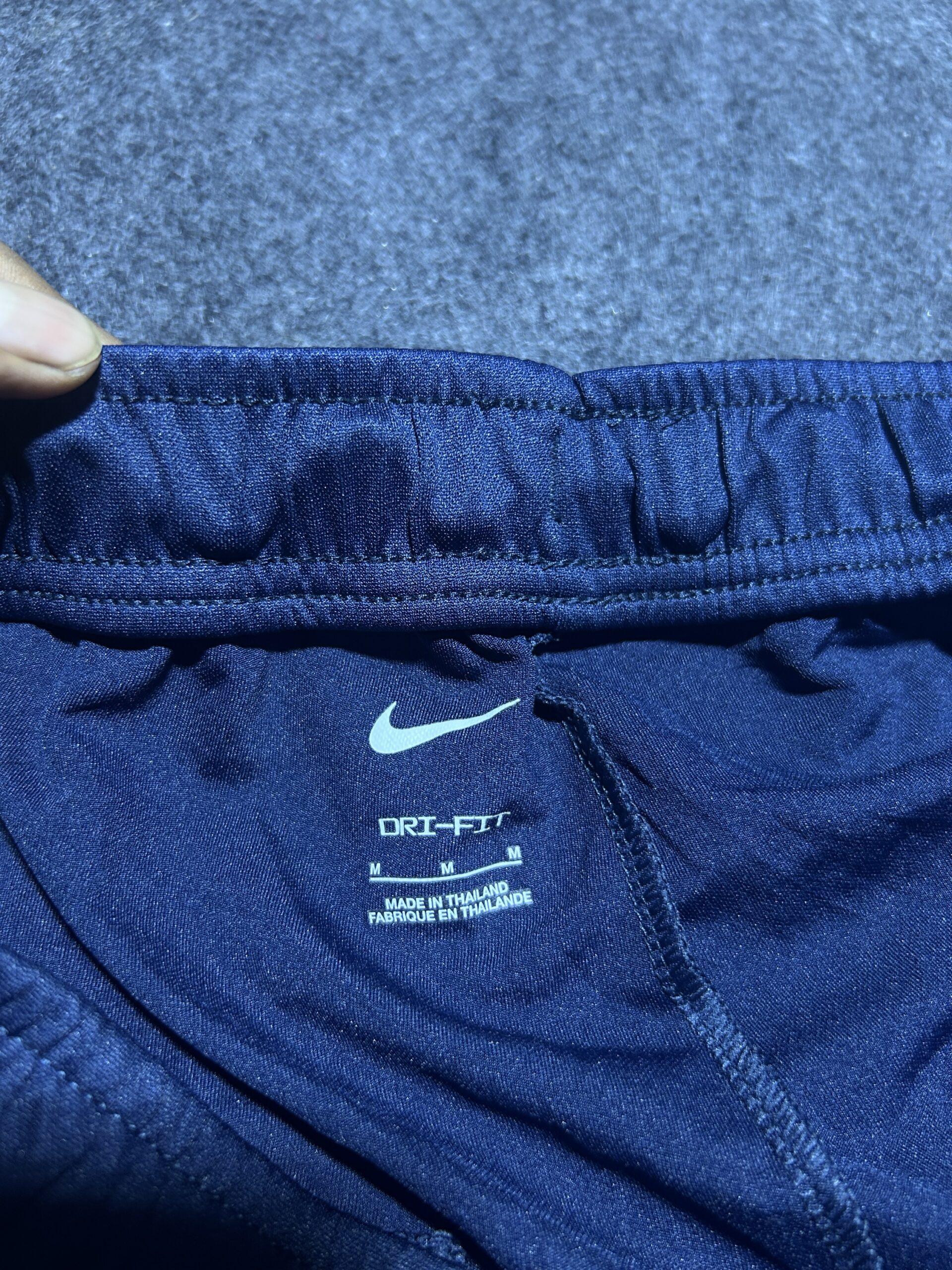 Nike Dri-FIT Navy Track Pants detail view