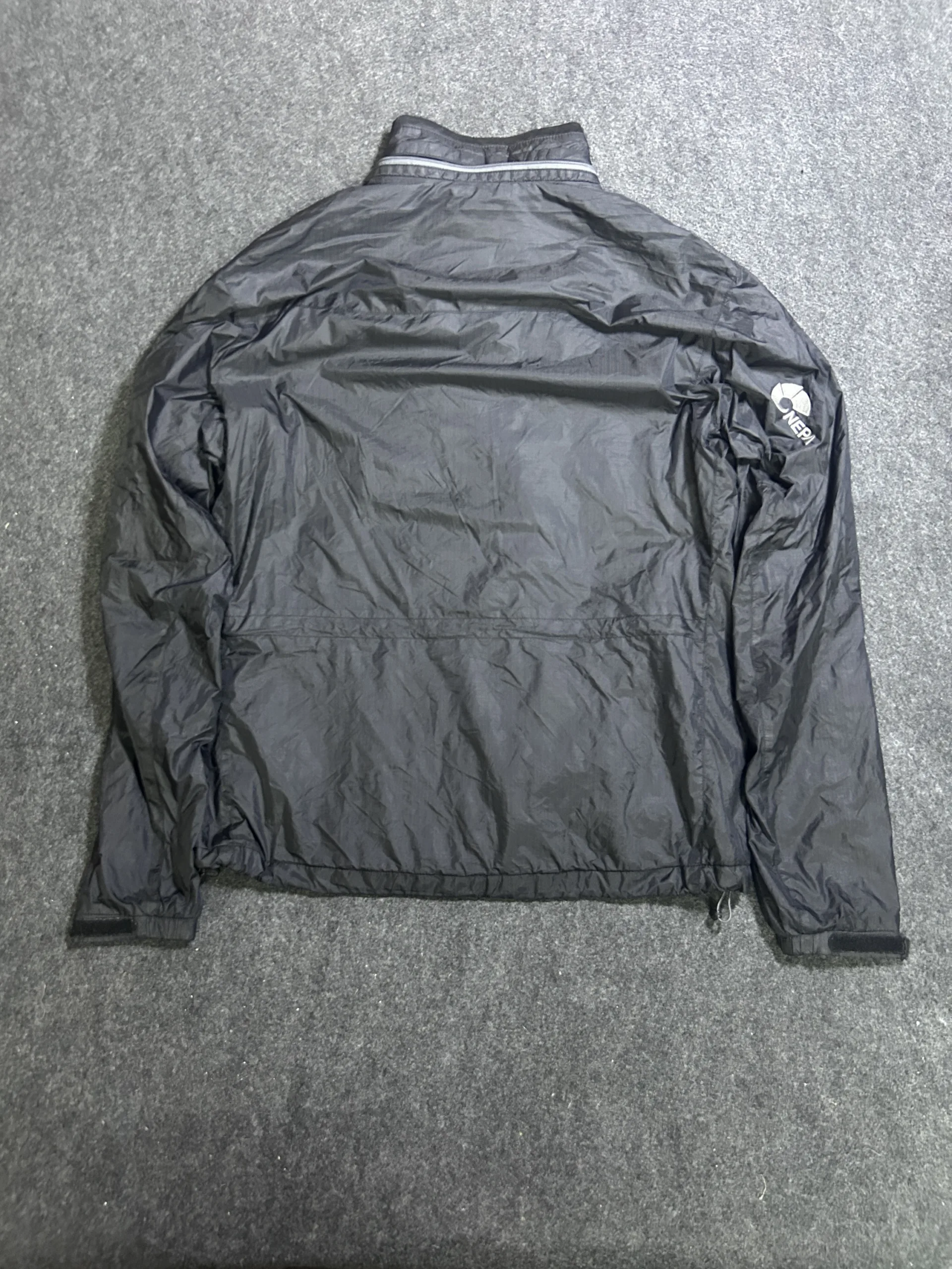 Nepa Black Windbreaker Jacket detail view