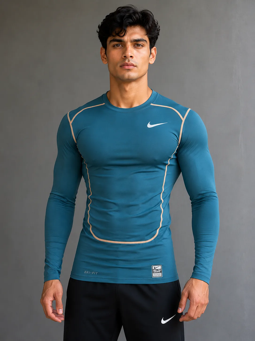 Nike Dri-FIT Blue T-Shirt front view