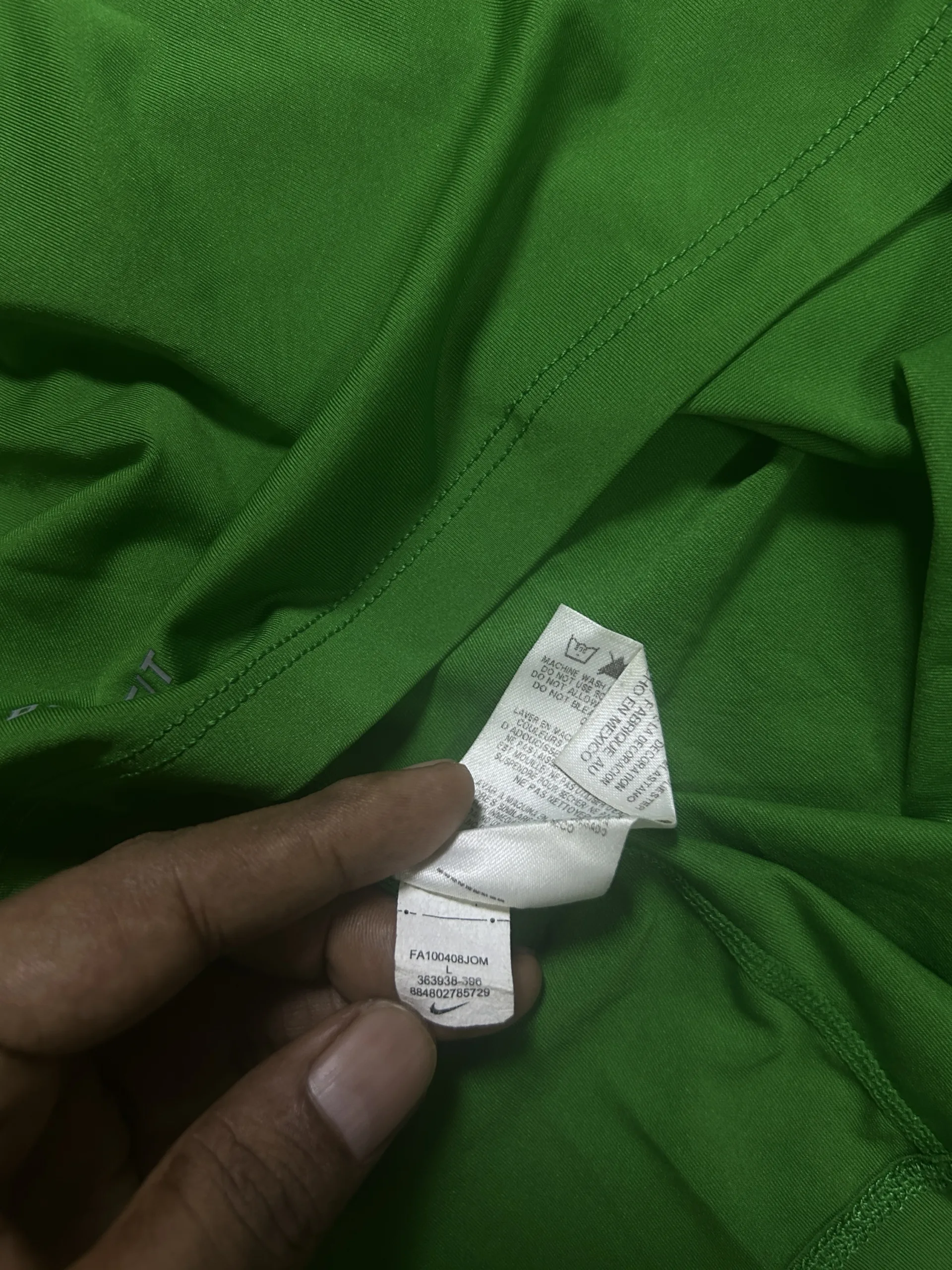 Nike Dri-FIT Green T-Shirt back view