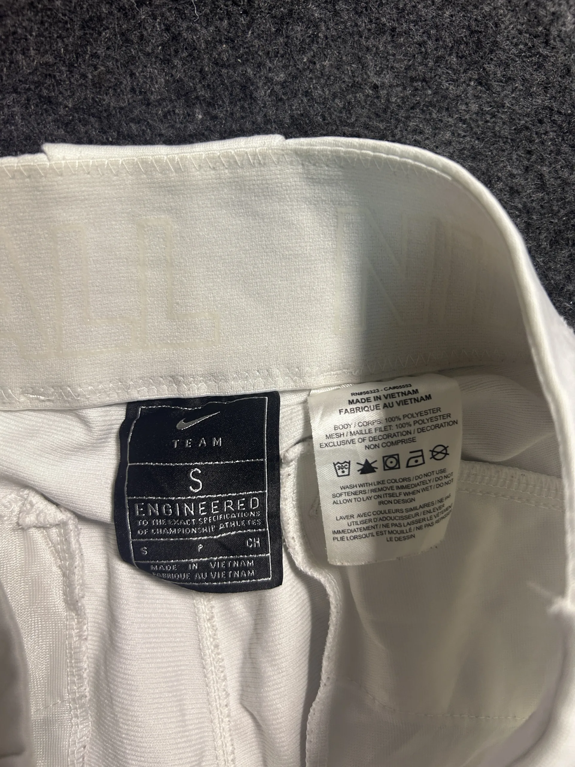 Nike White Pants detail view