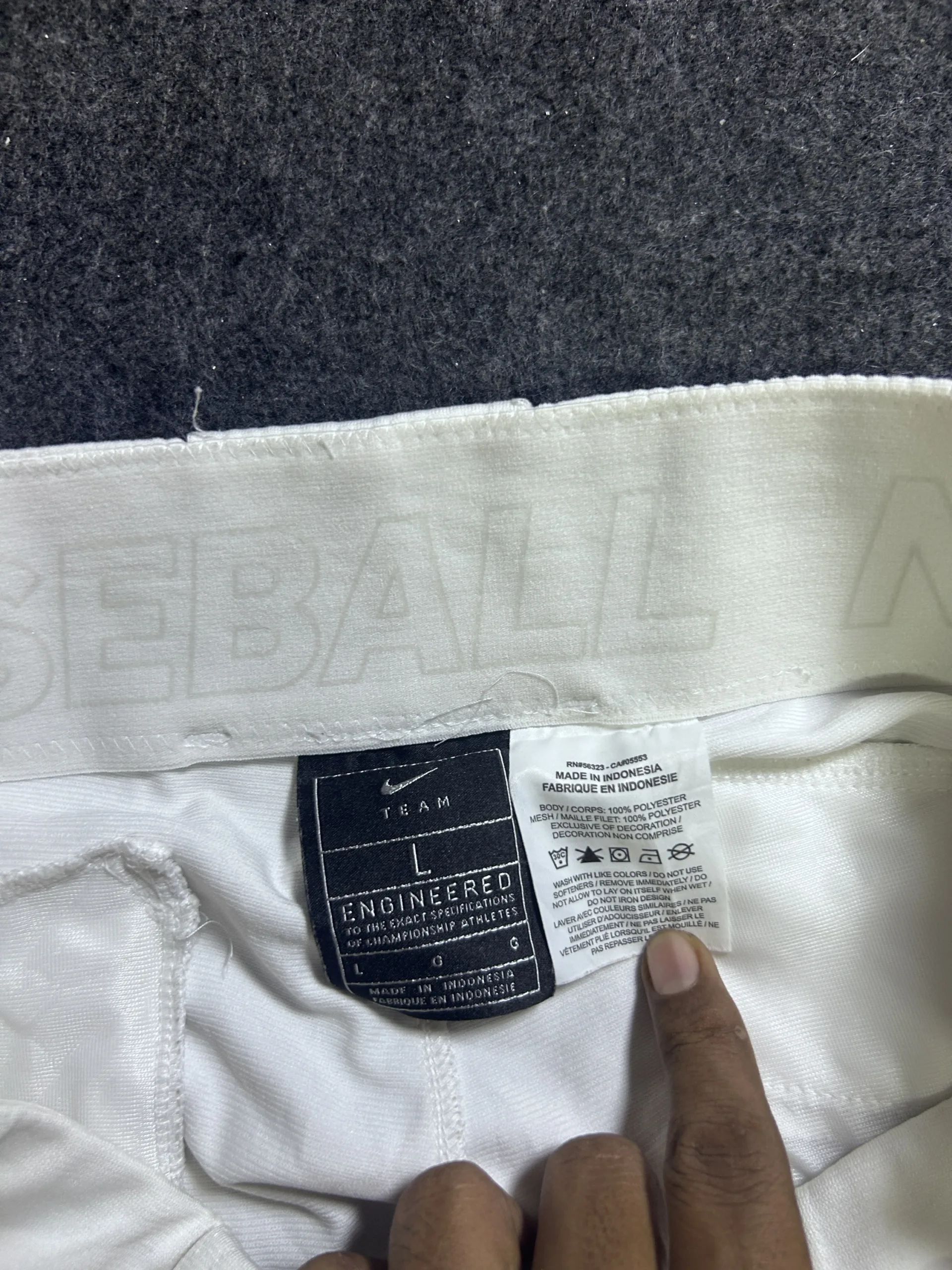 Nike White Pants back view