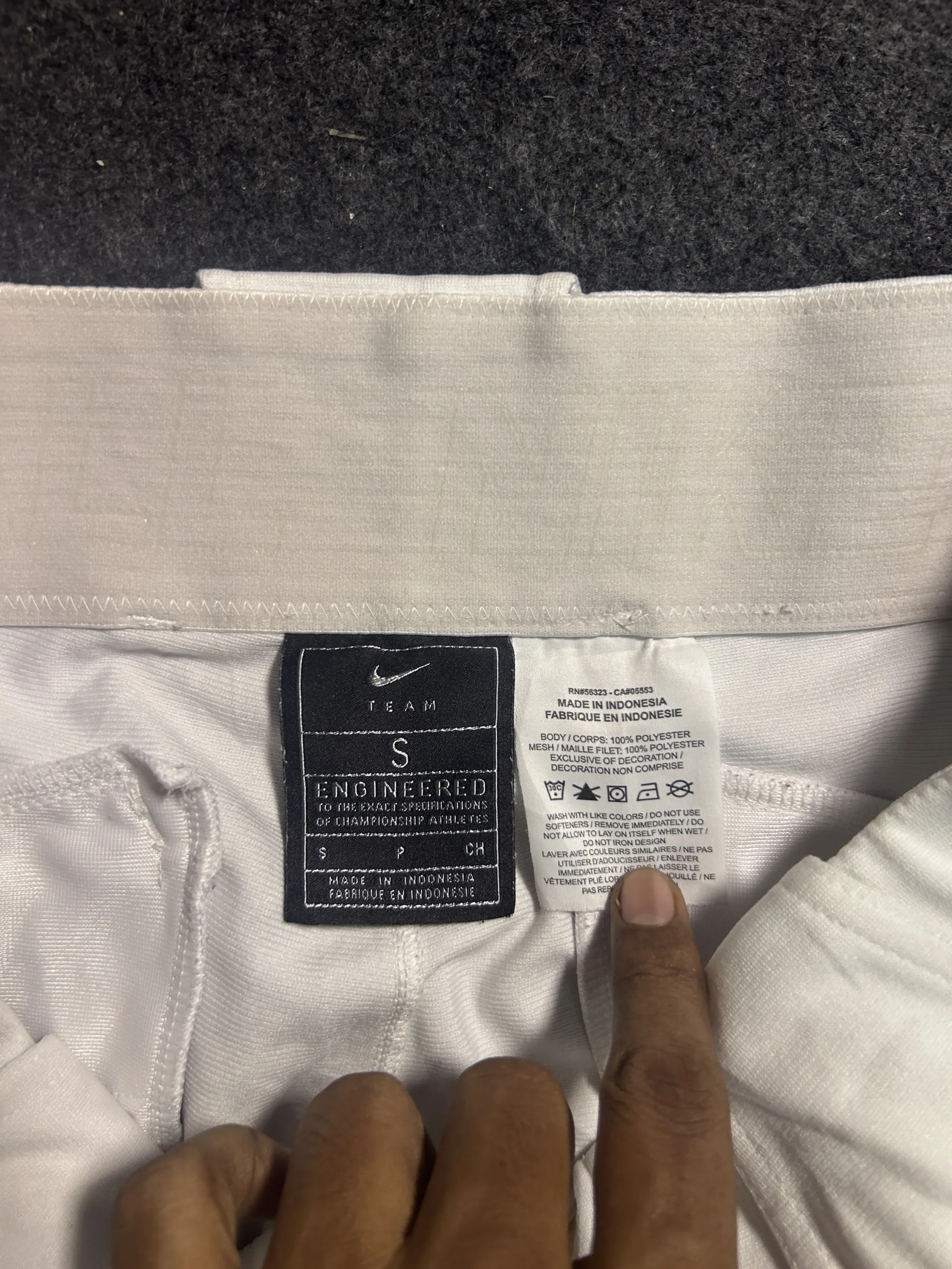 Nike White Pants detail view