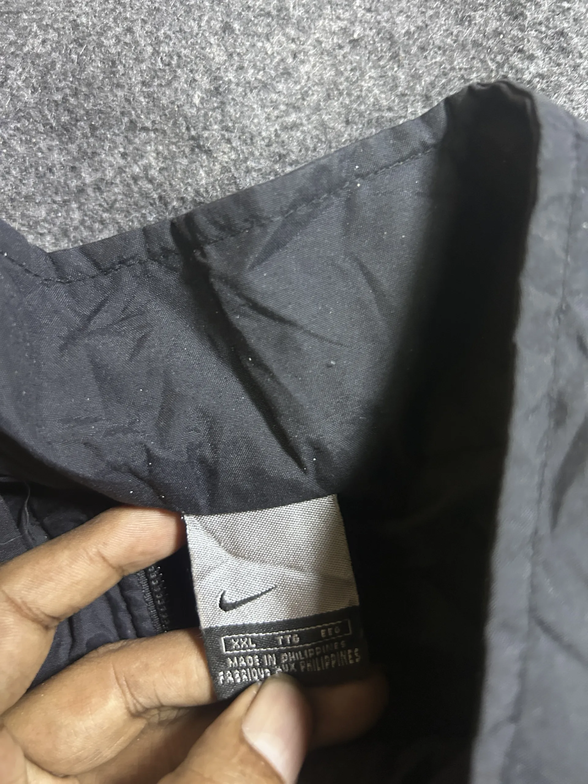 Nike Black Windbreaker Jacket detail view