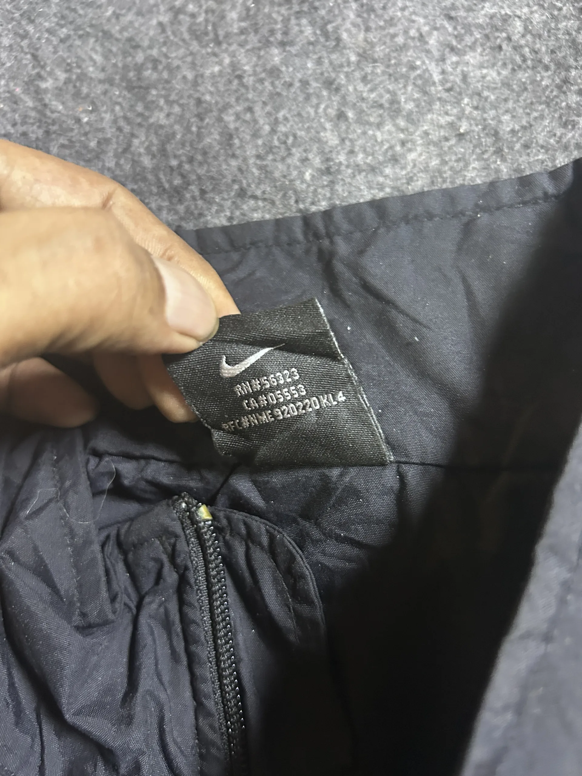Nike Black Windbreaker Jacket back view