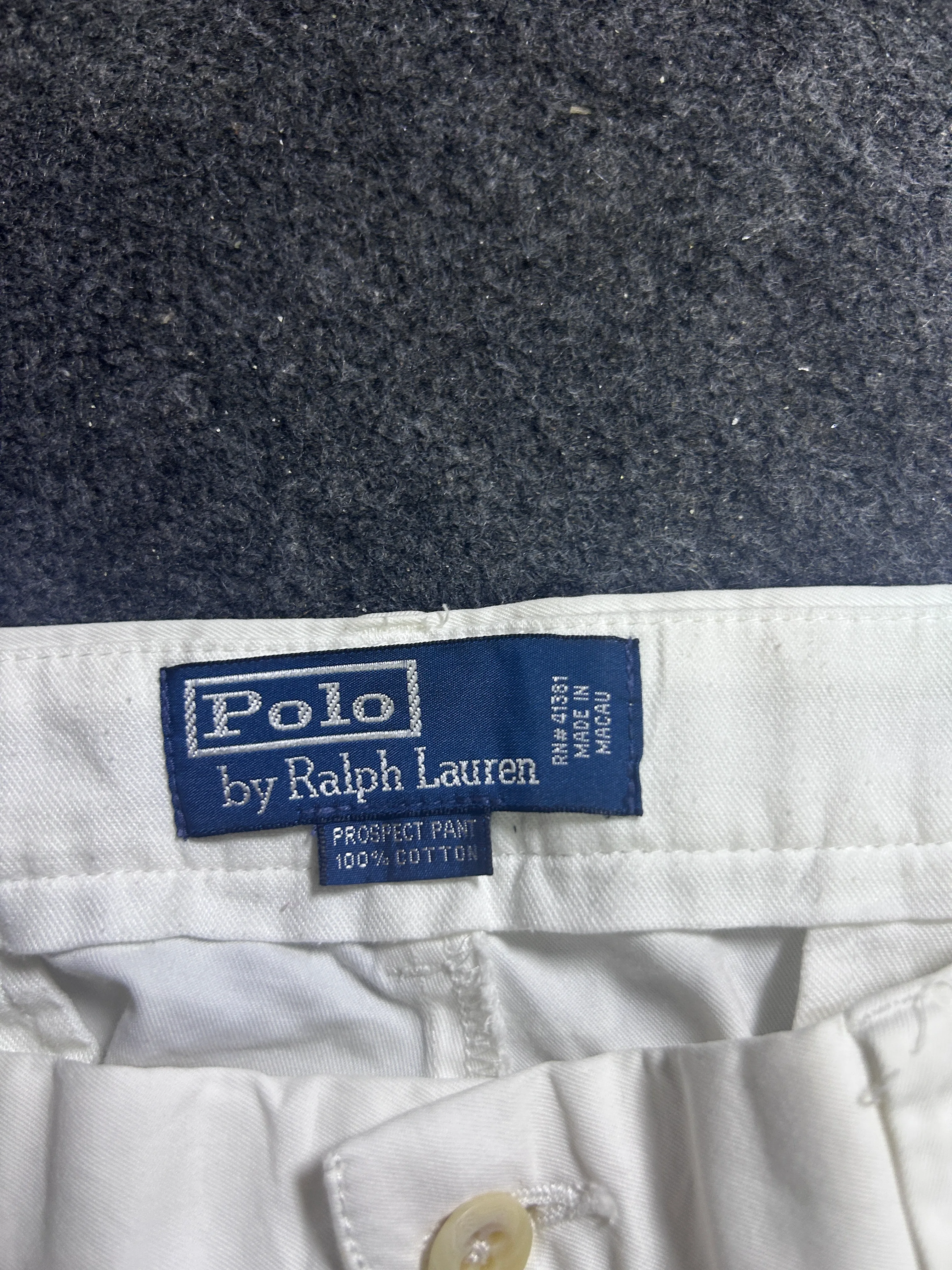 Ralph Lauren White Pants detail view