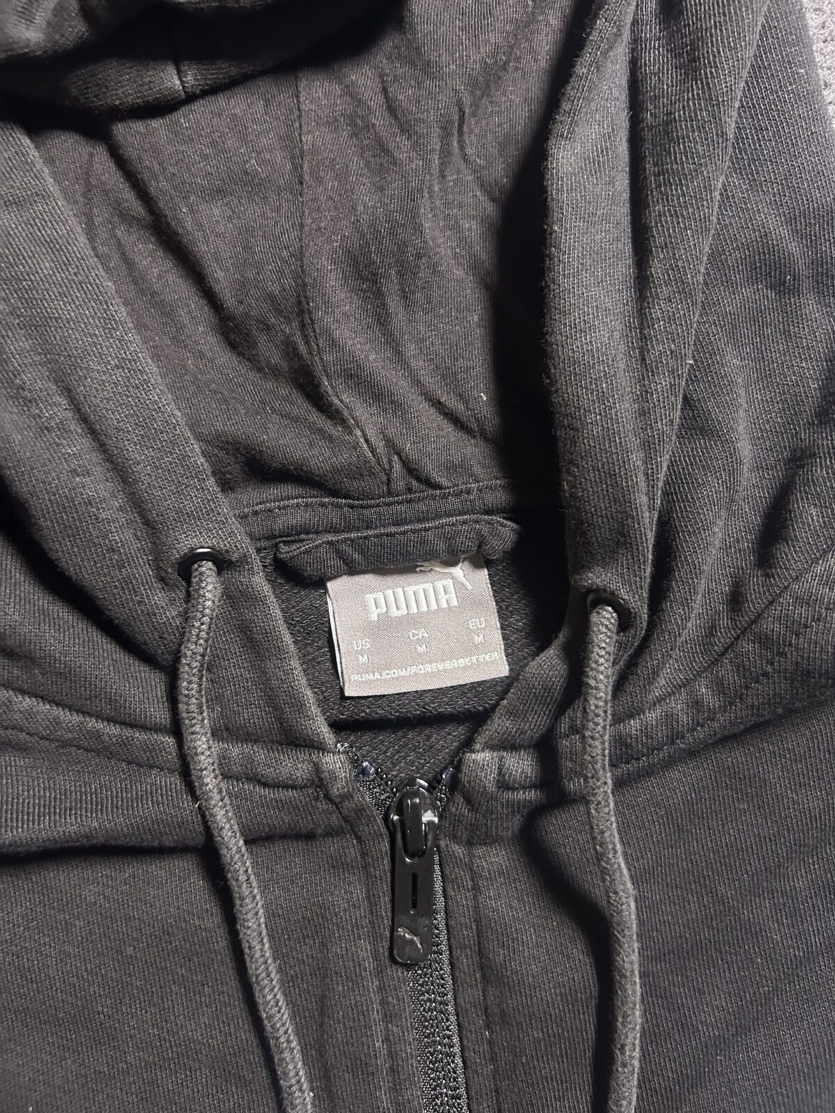 Puma Black Hoodie detail view