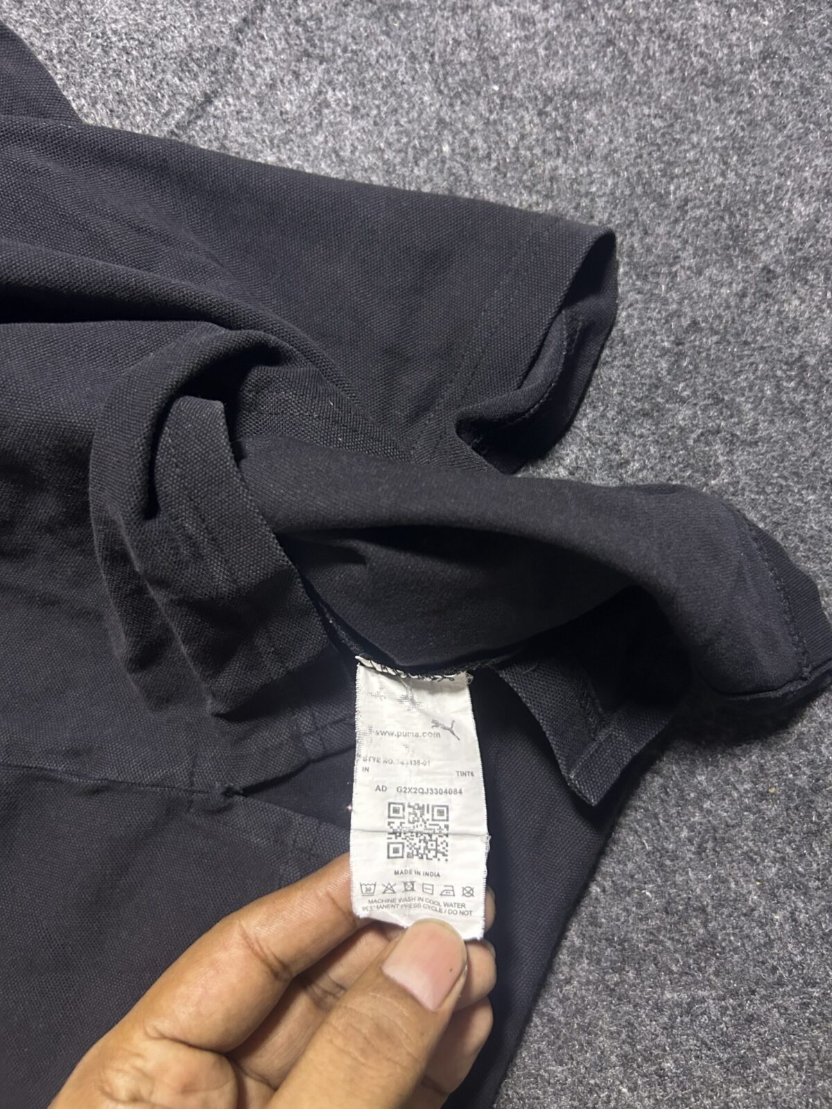 Puma Black T-Shirt back view