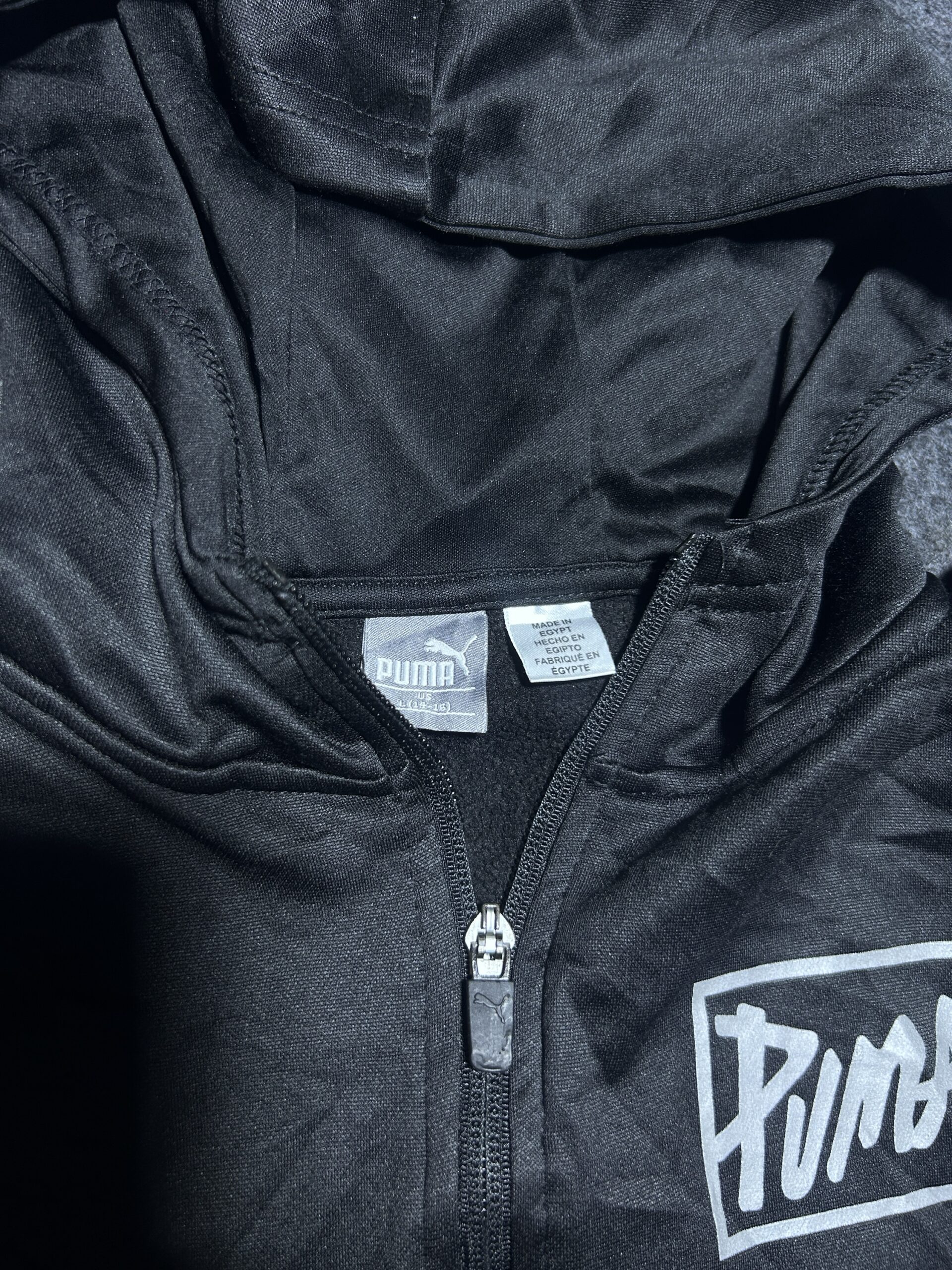 Puma Black Hoodie detail view