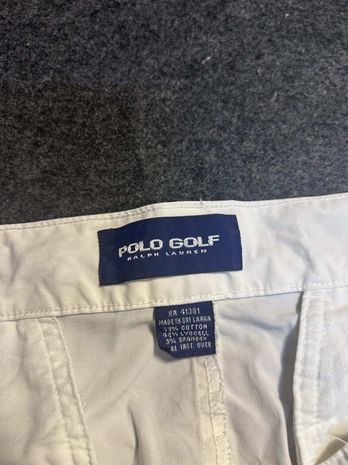 Ralph Lauren White Cargo Pants detail view