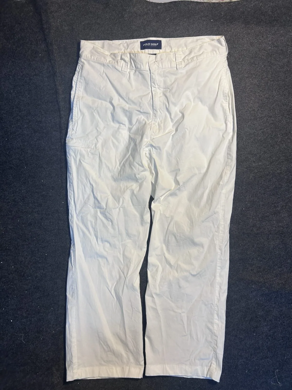 Ralph Lauren White Cargo Pants front view