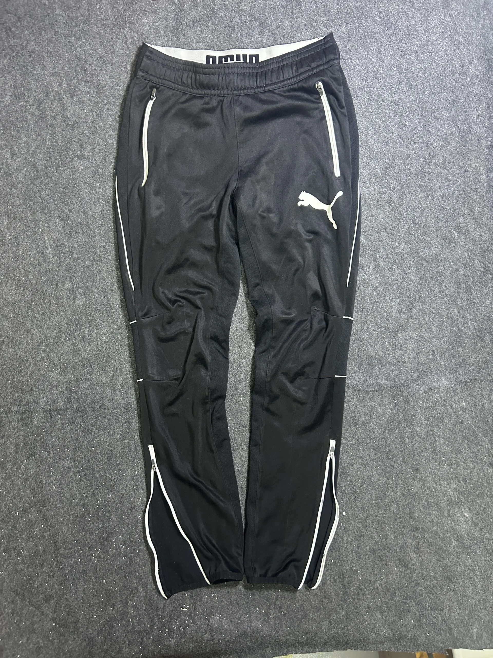 Puma Black Track Pants front view