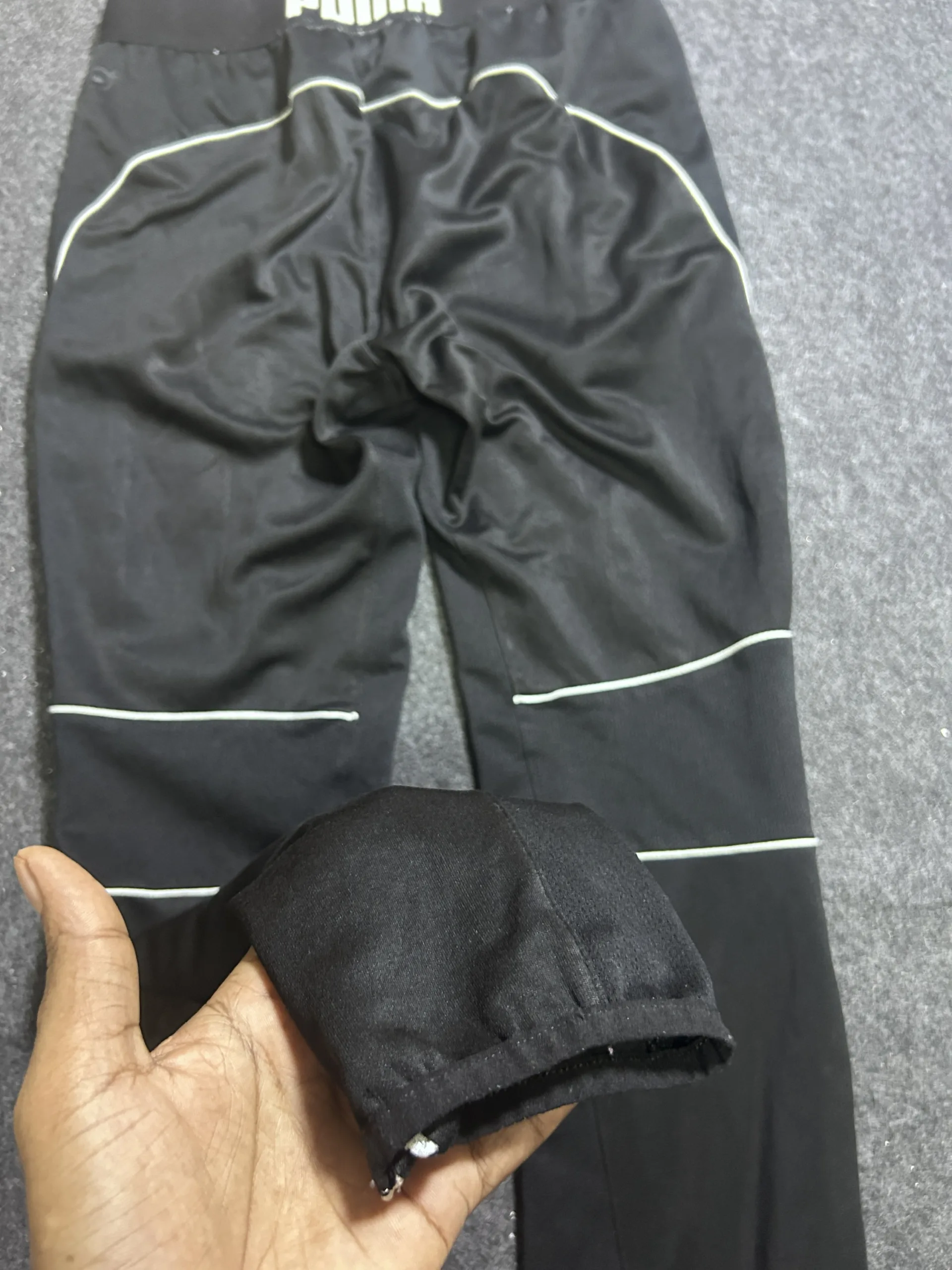 Puma Black Track Pants detail view