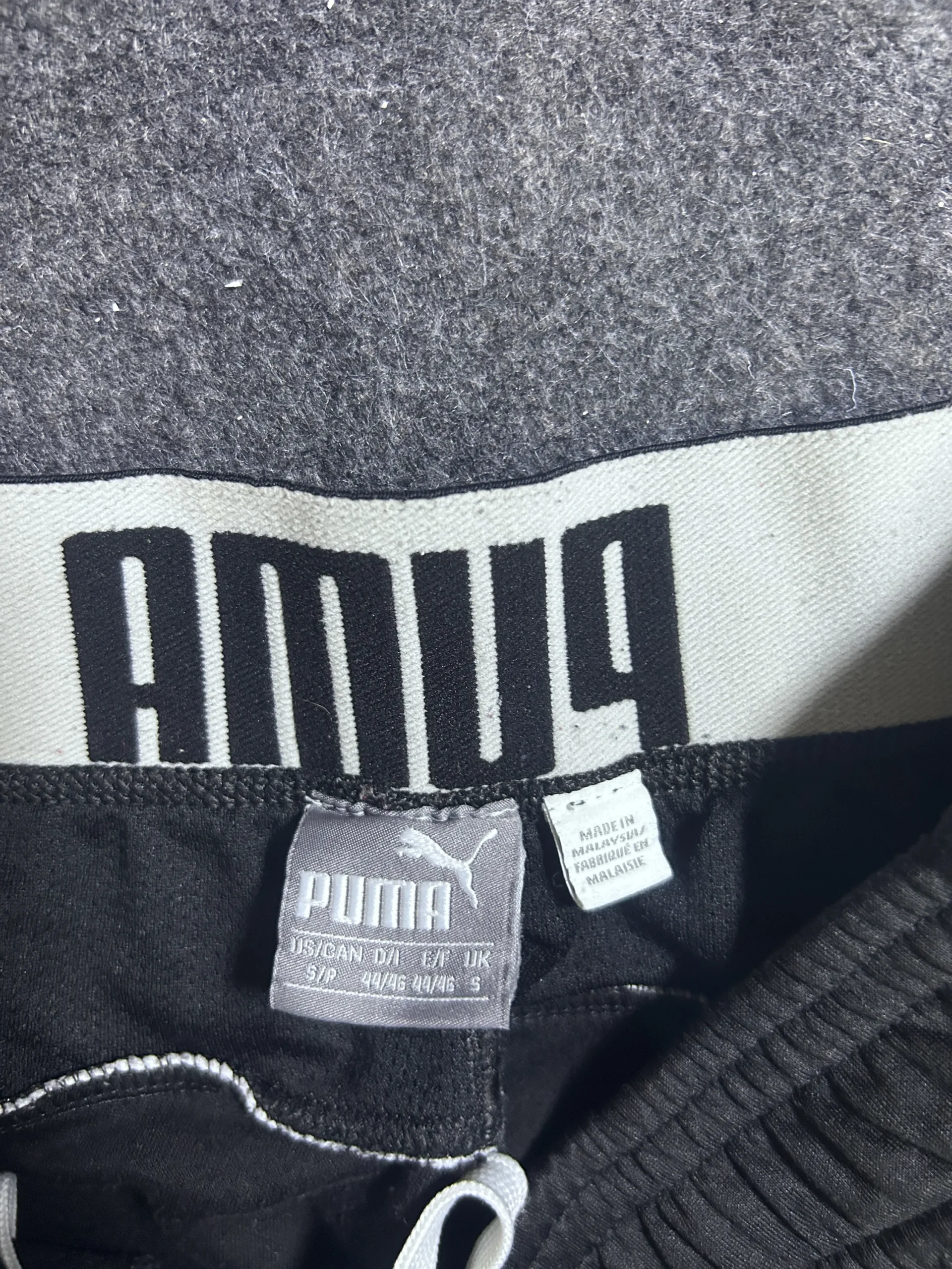 Puma Black Track Pants back view