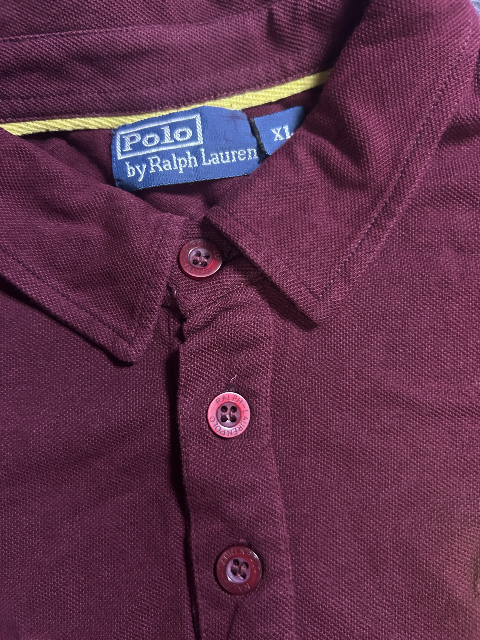 Ralph Lauren Maroon Polo Shirt back view