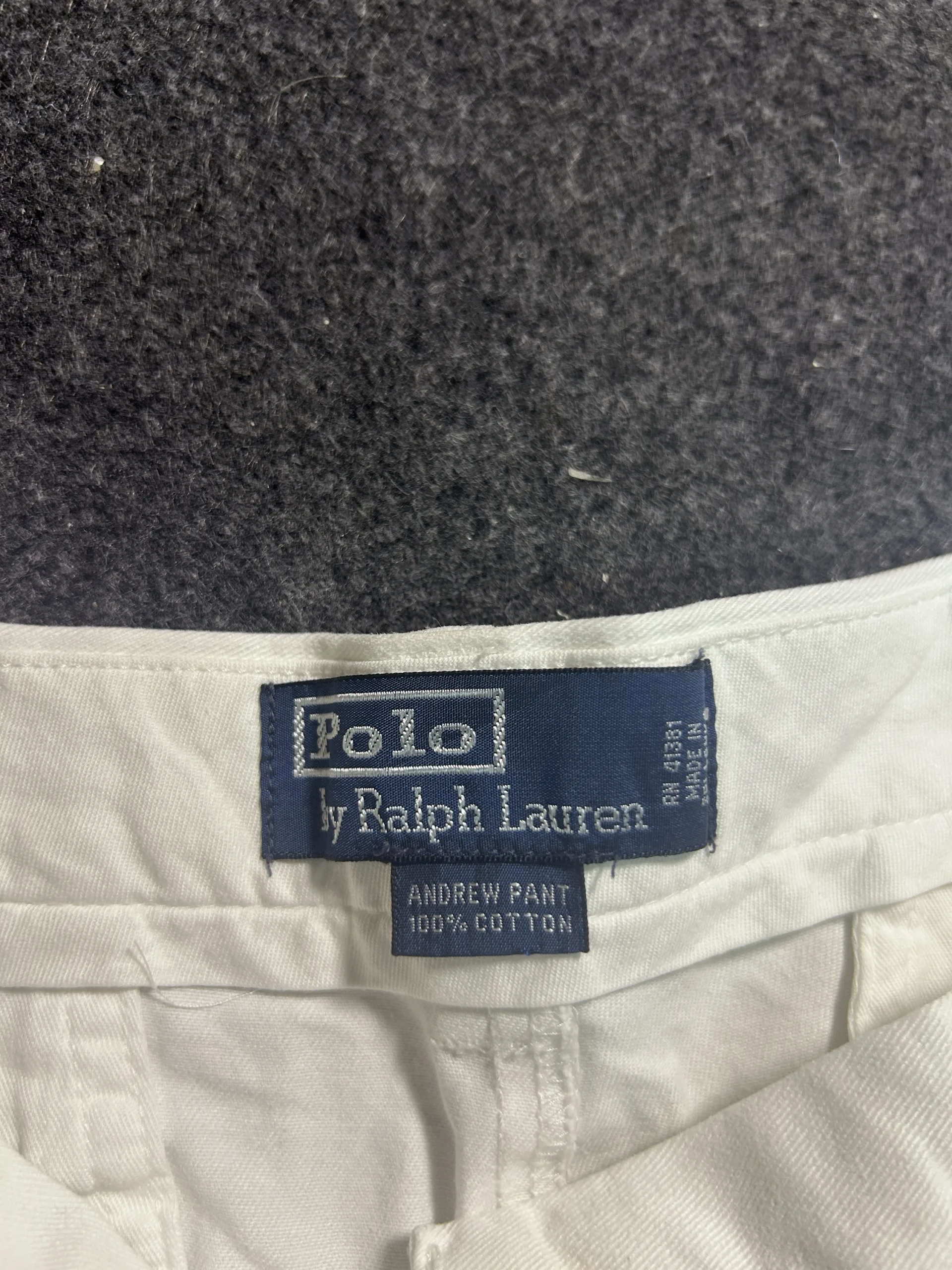 Ralph Lauren White Chinos detail view