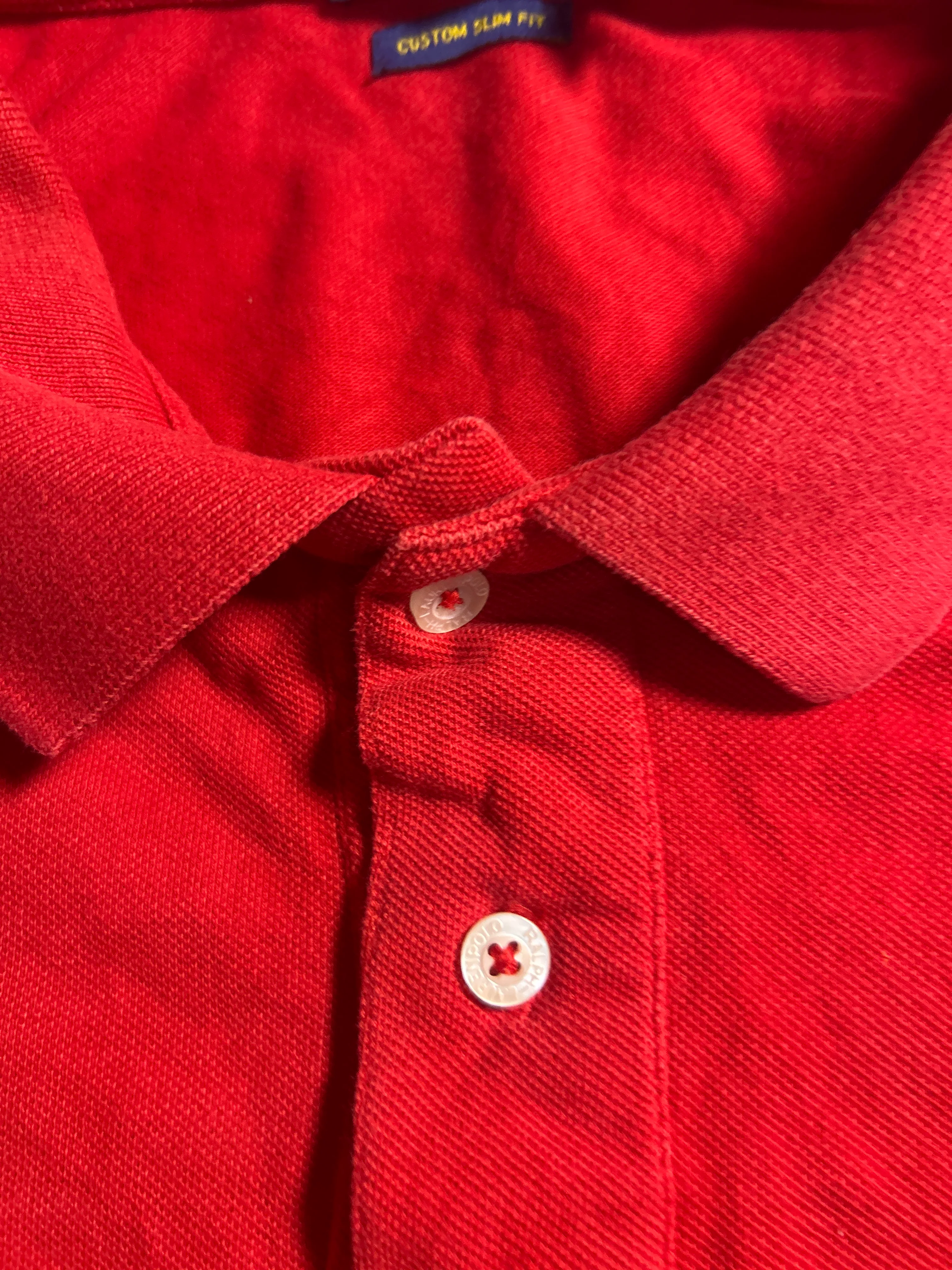 Ralph Lauren Red Polo Shirt back view