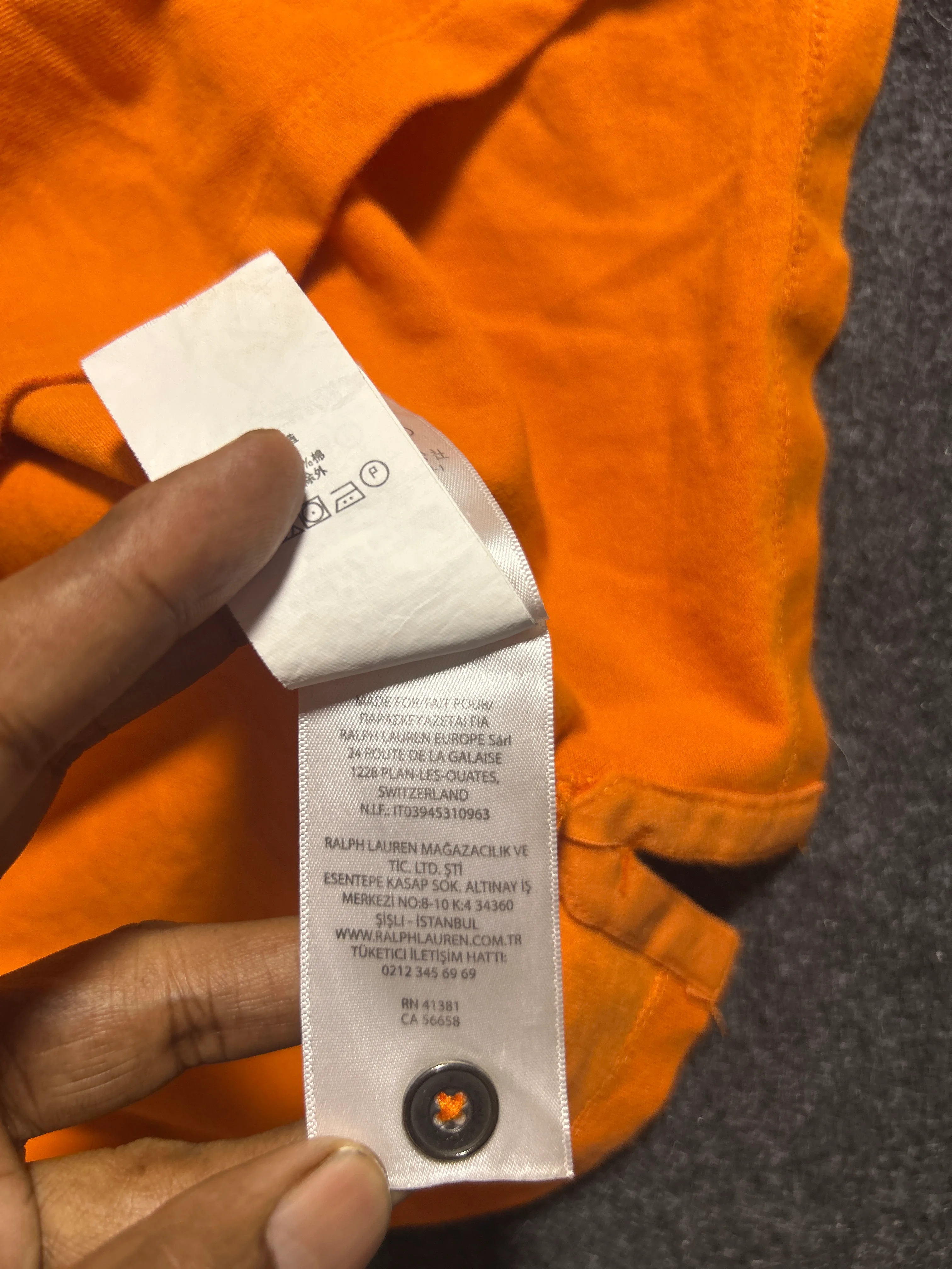 Ralph Lauren Orange Polo Shirt alternate view