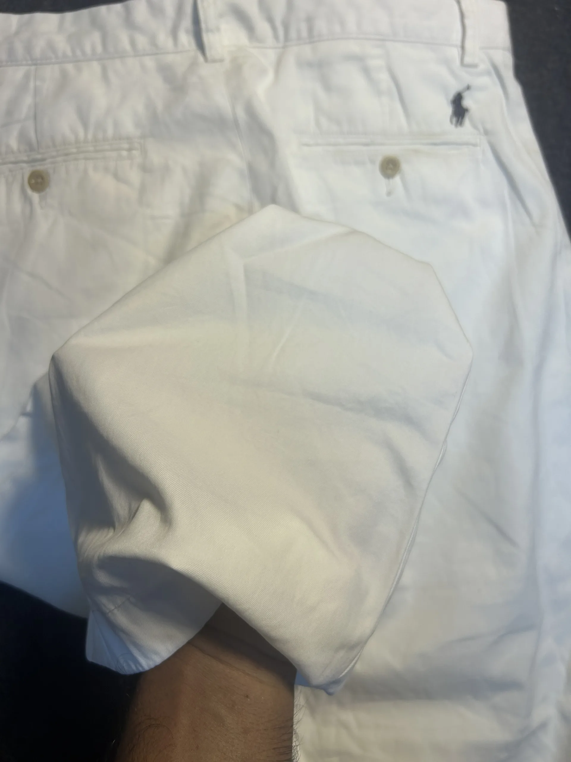 Ralph Lauren White Pants detail view