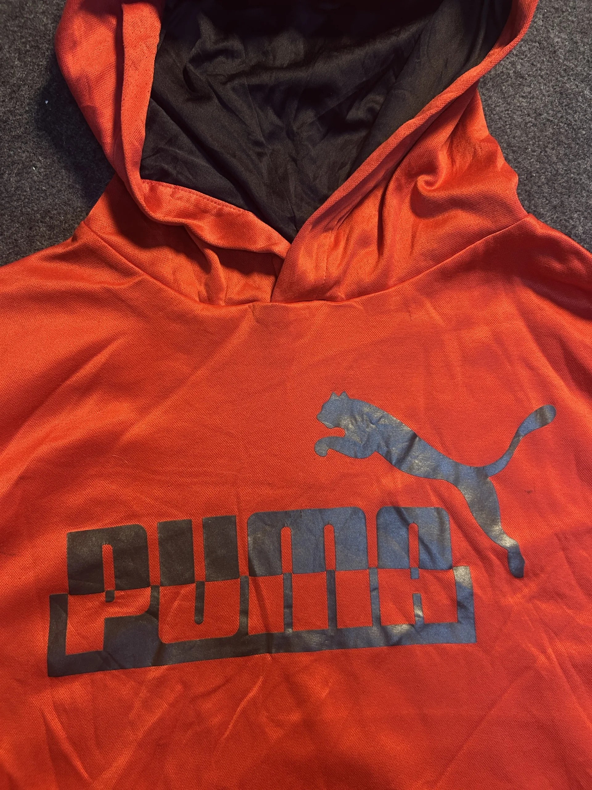 Puma Red Hoodie detail view
