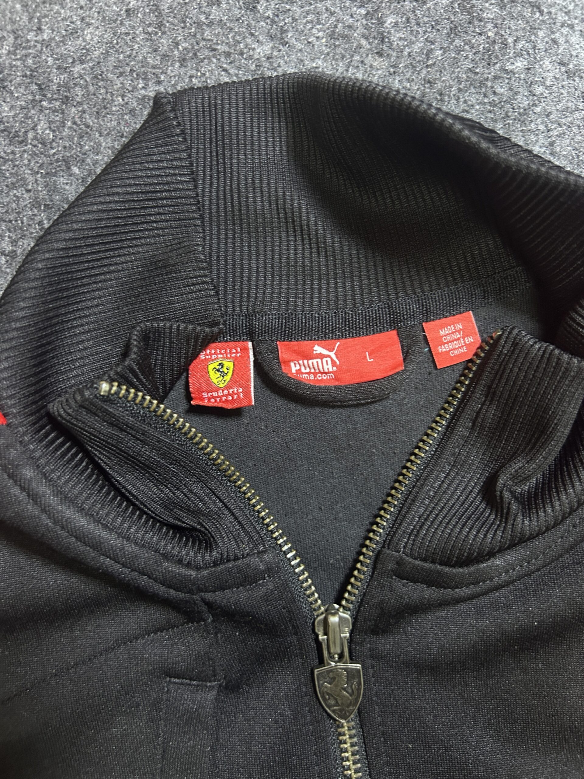 Puma Black Track Jacket detail view