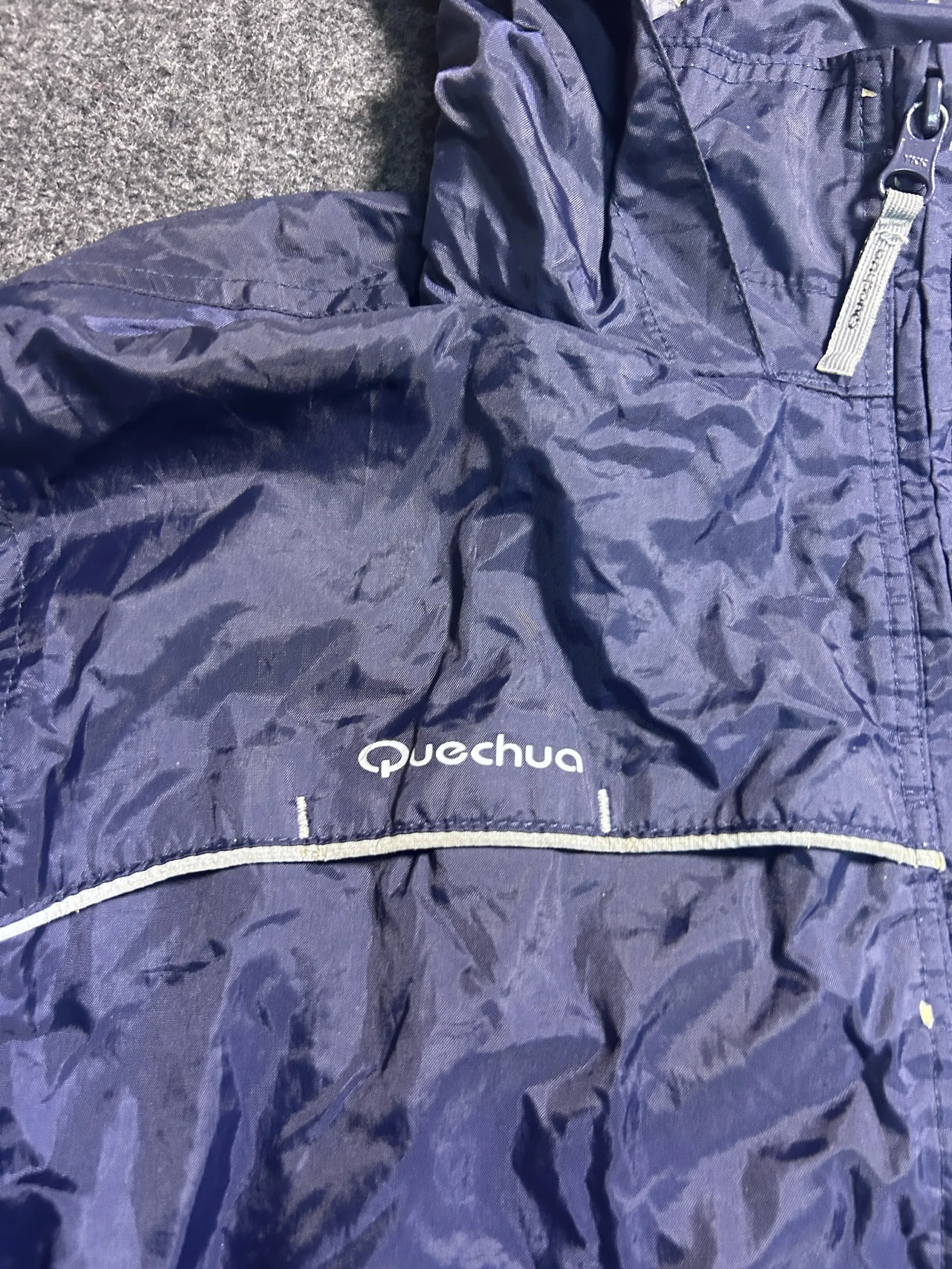 Navy Rain Jacket detail view