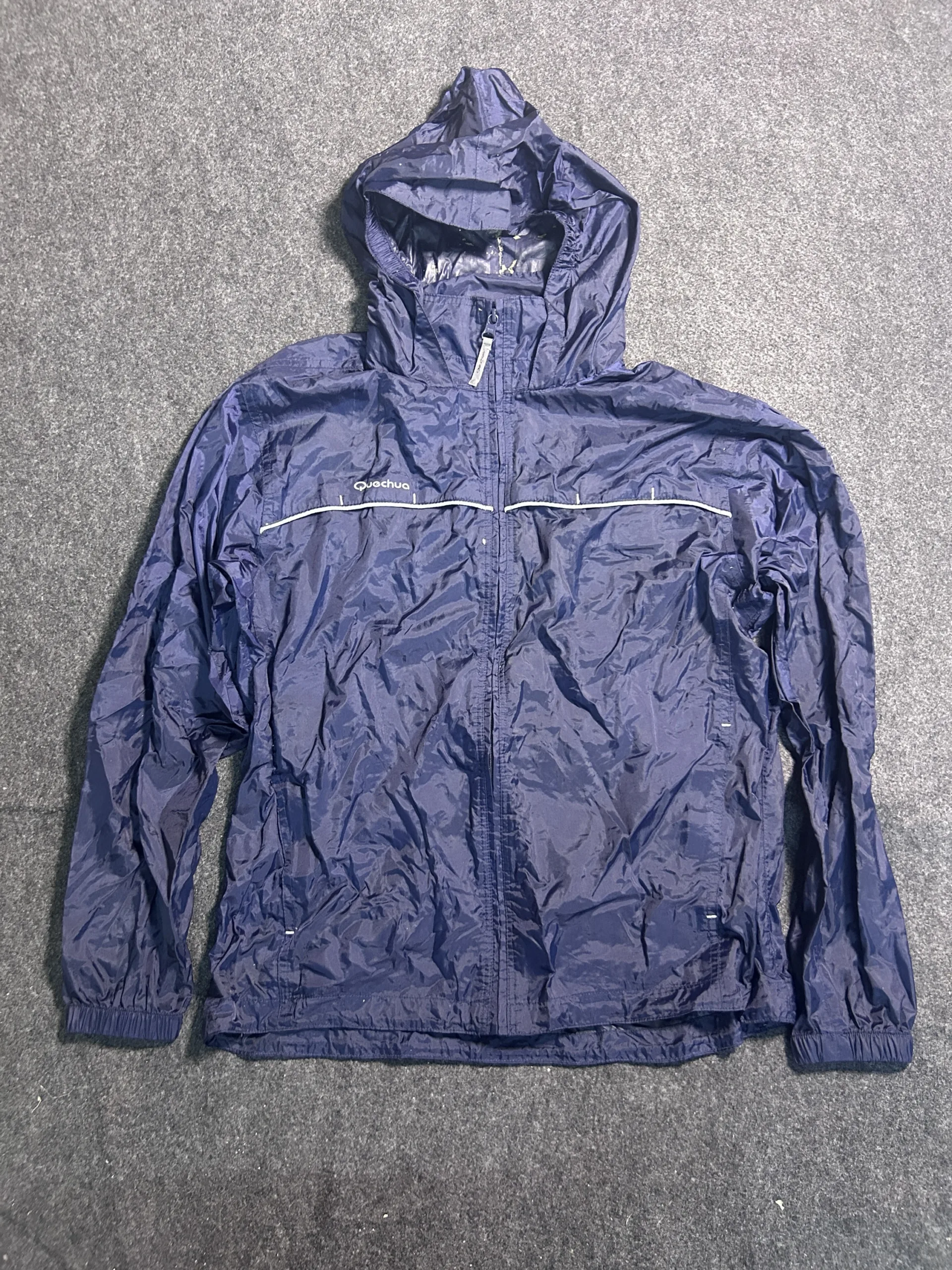 Navy Windbreaker Jacket front view