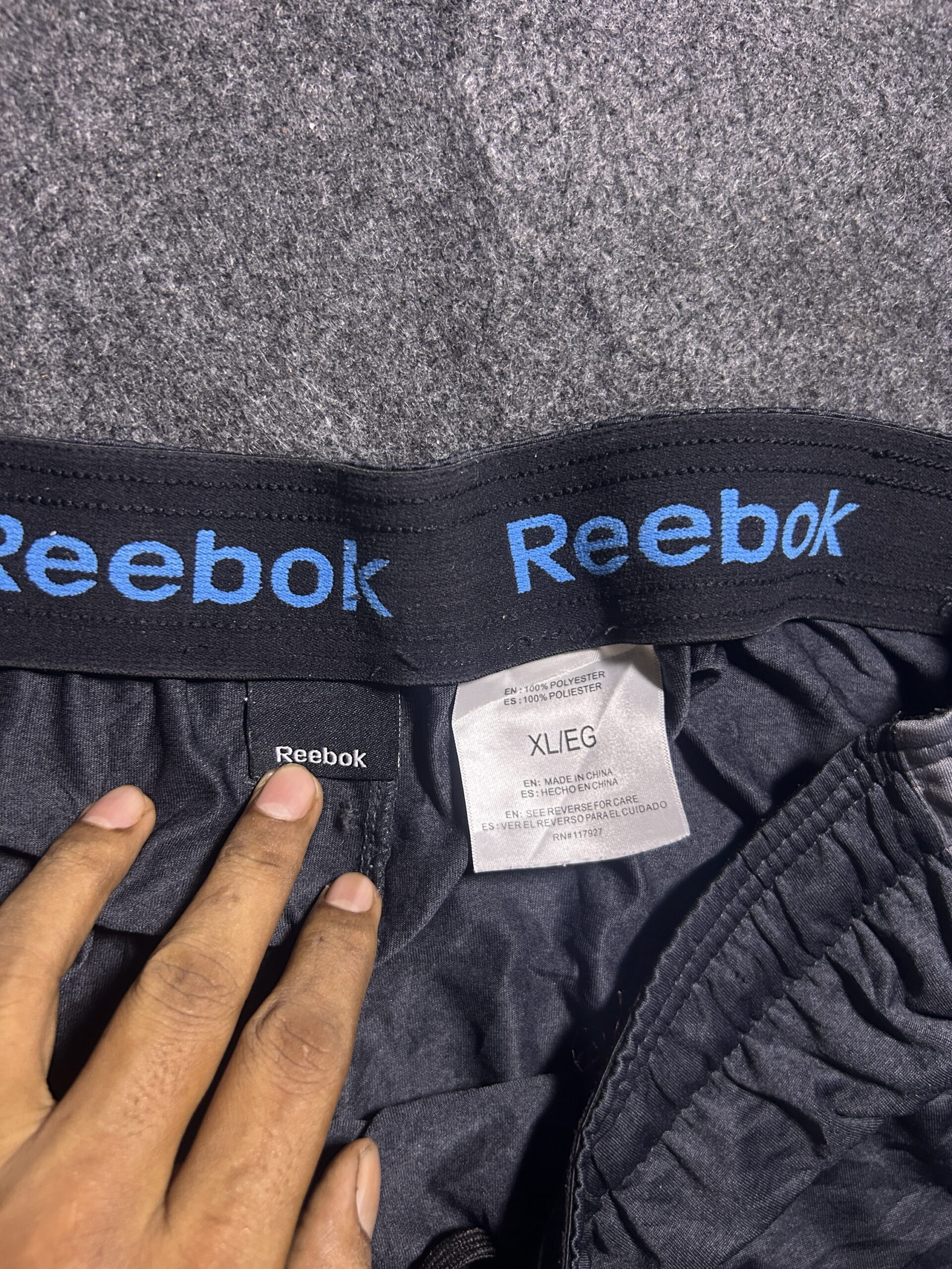 Reebok Black Training Shorts back view