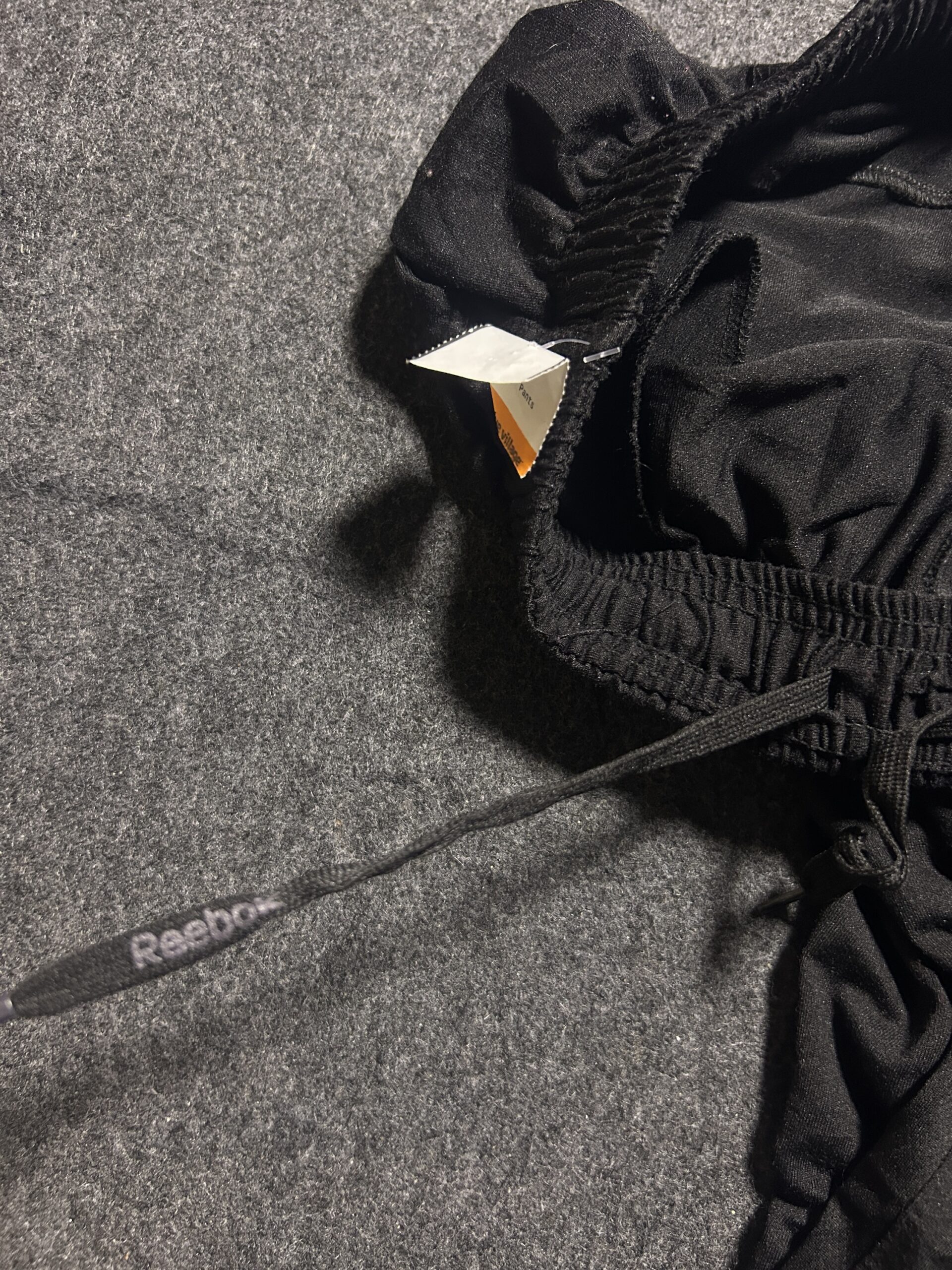 Reebok Black Track Pants back view