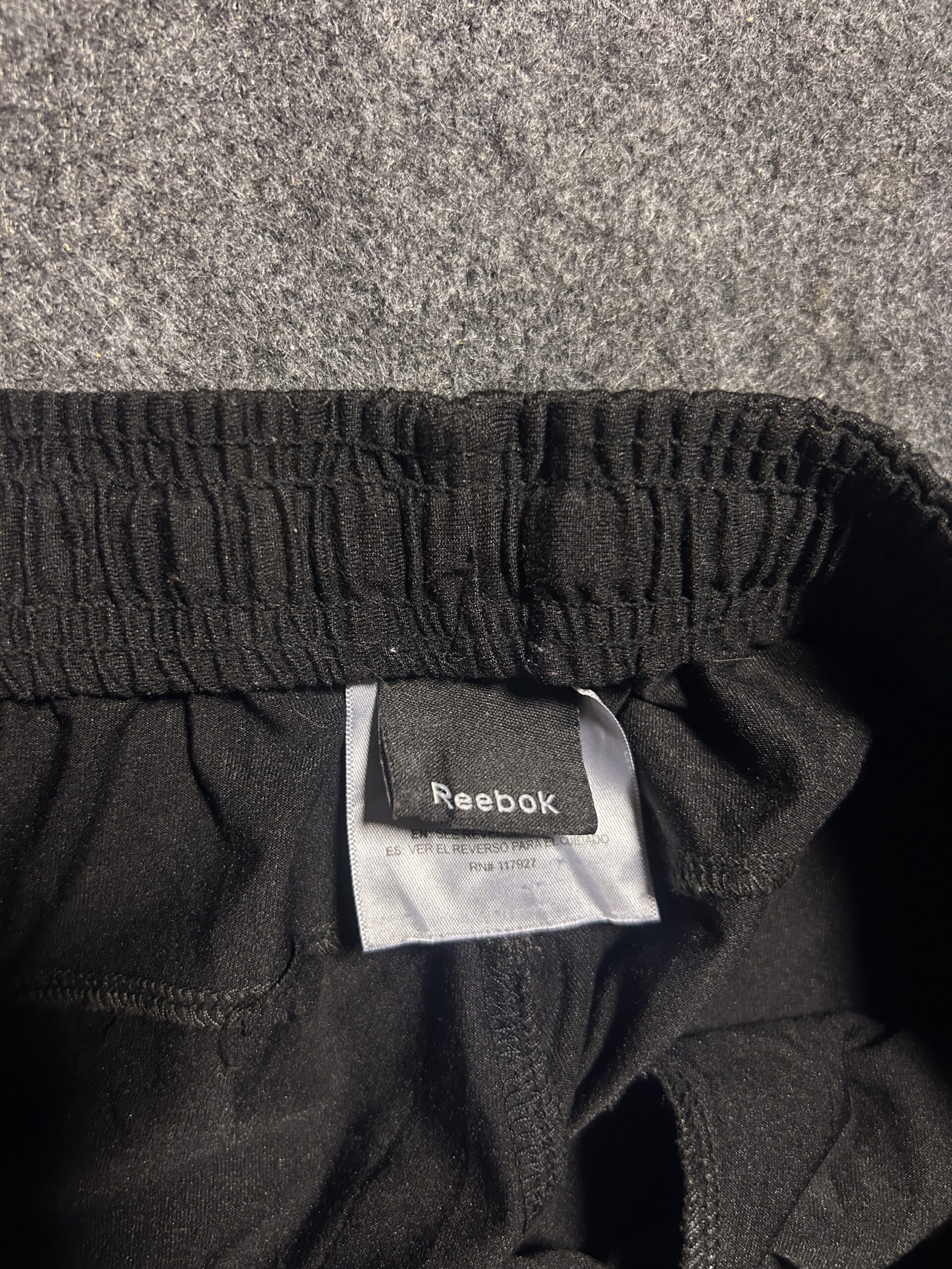 Reebok Black Track Pants detail view