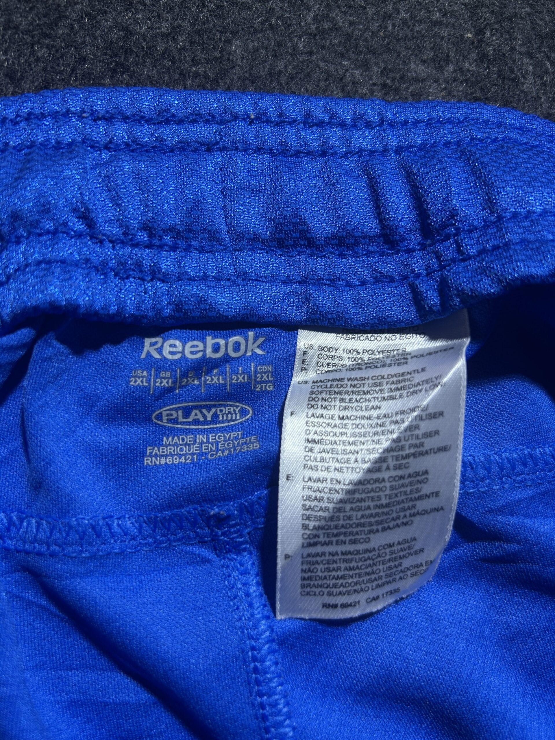 Reebok Blue Training Shorts back view