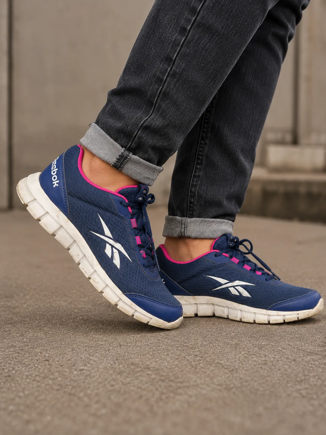 Reebok Navy simple front view