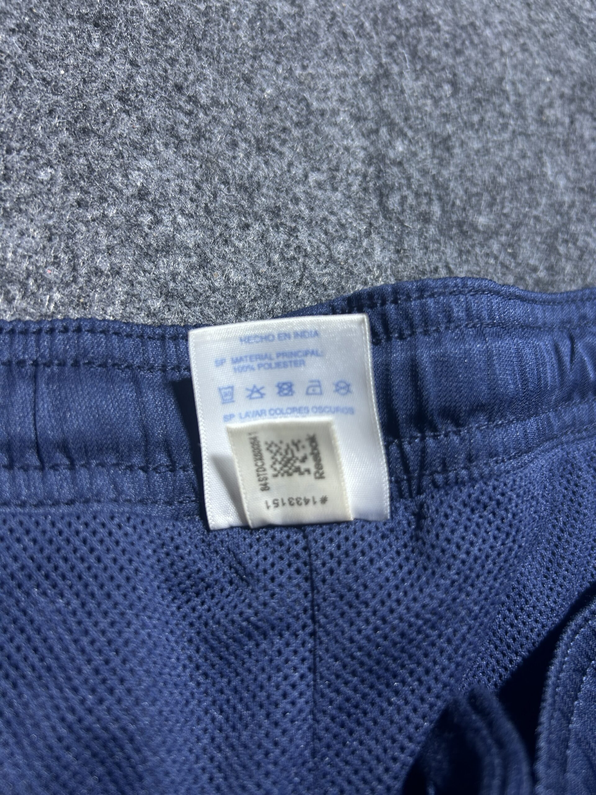Reebok Navy Track Pants detail view