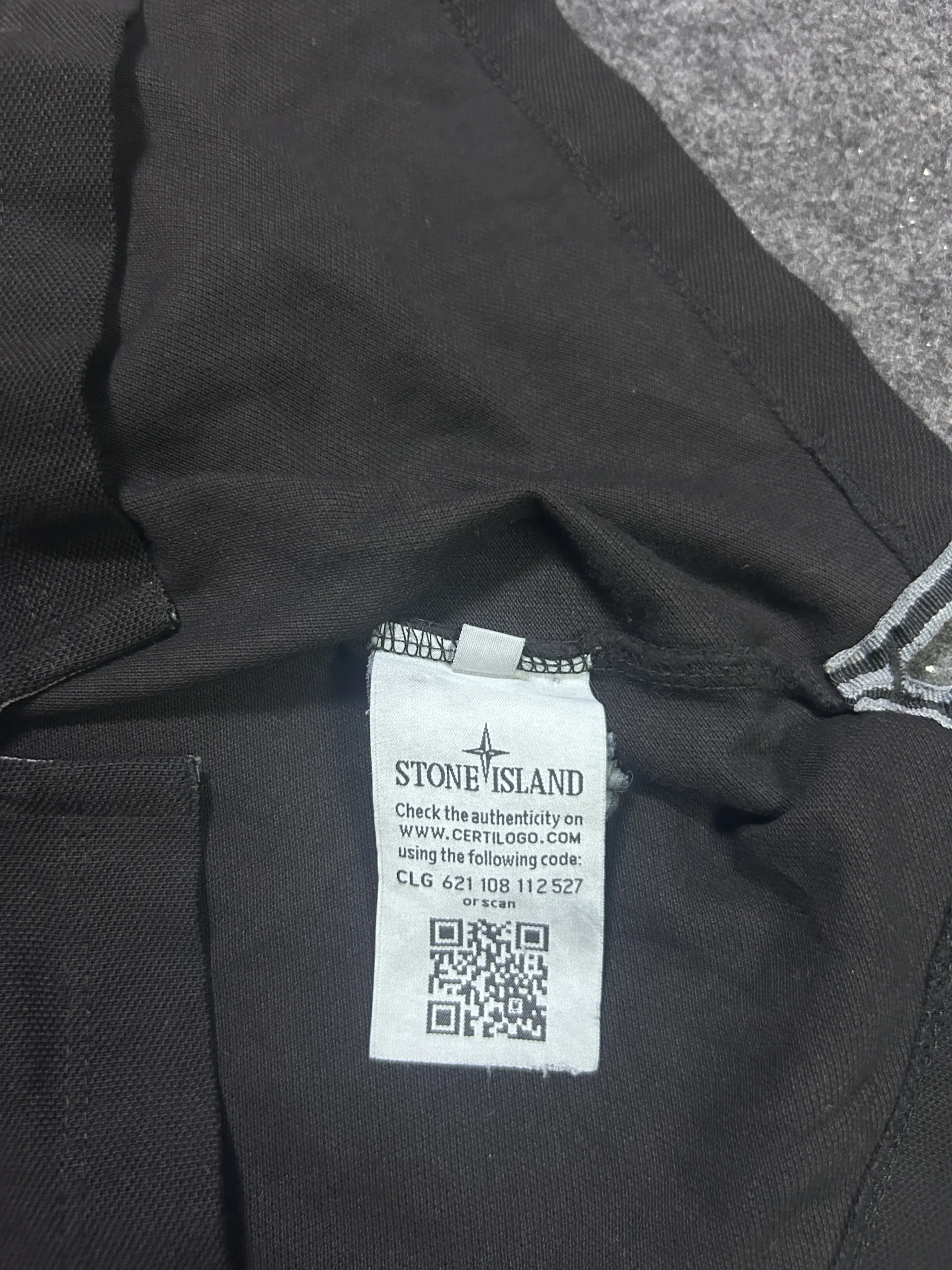 Black Polo Shirt back view
