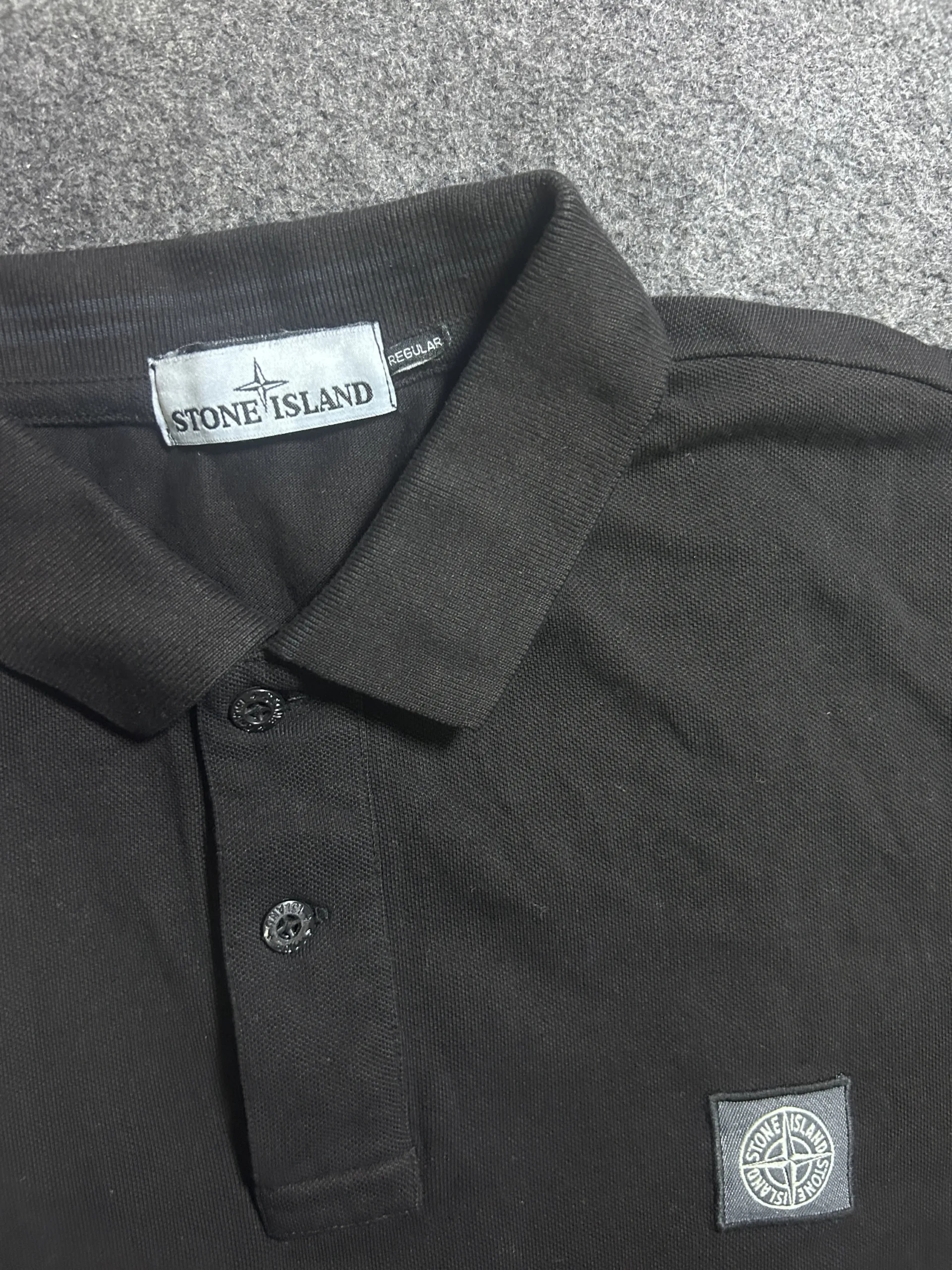 Black Polo Shirt detail view