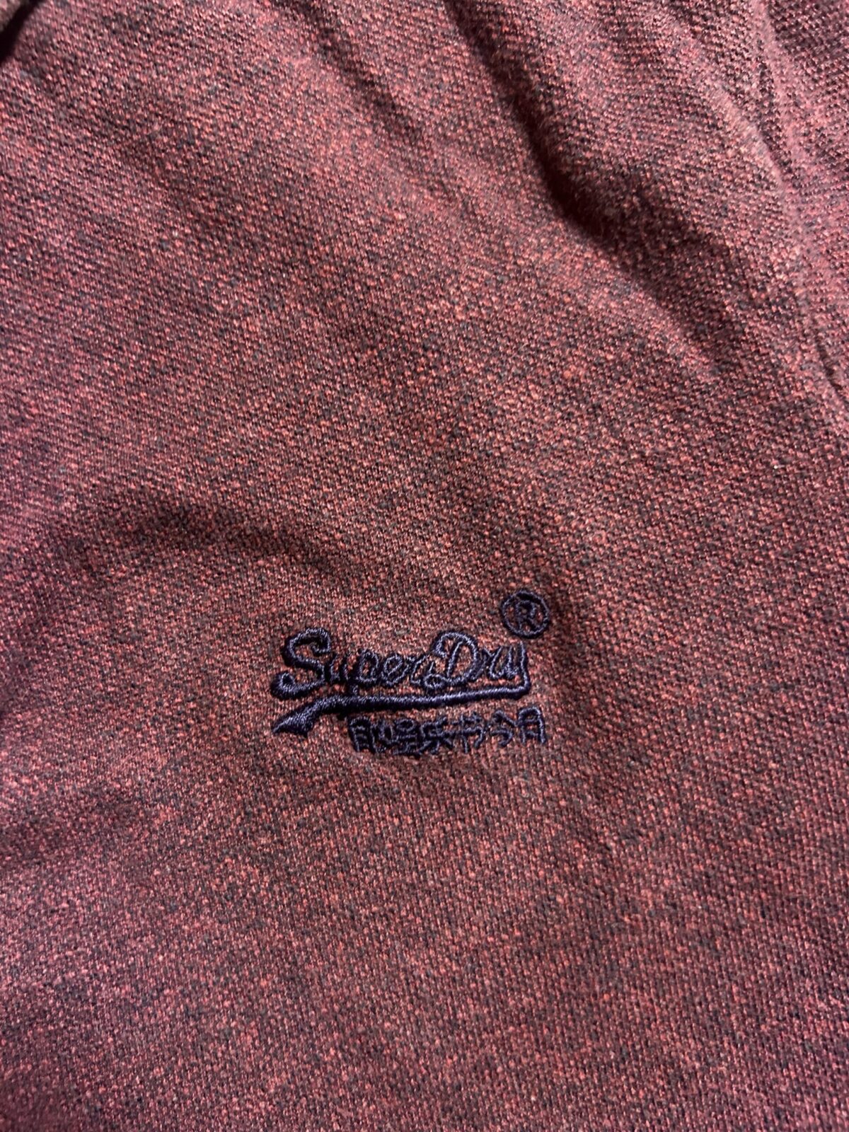 Superdry Maroon Polo Shirt back view