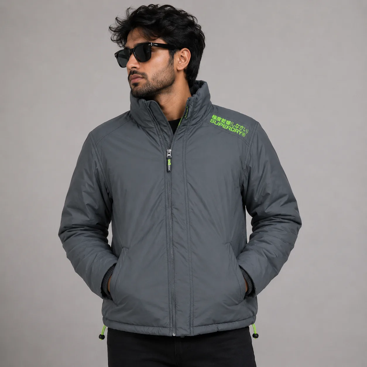 Superdry Grey Jacket front view
