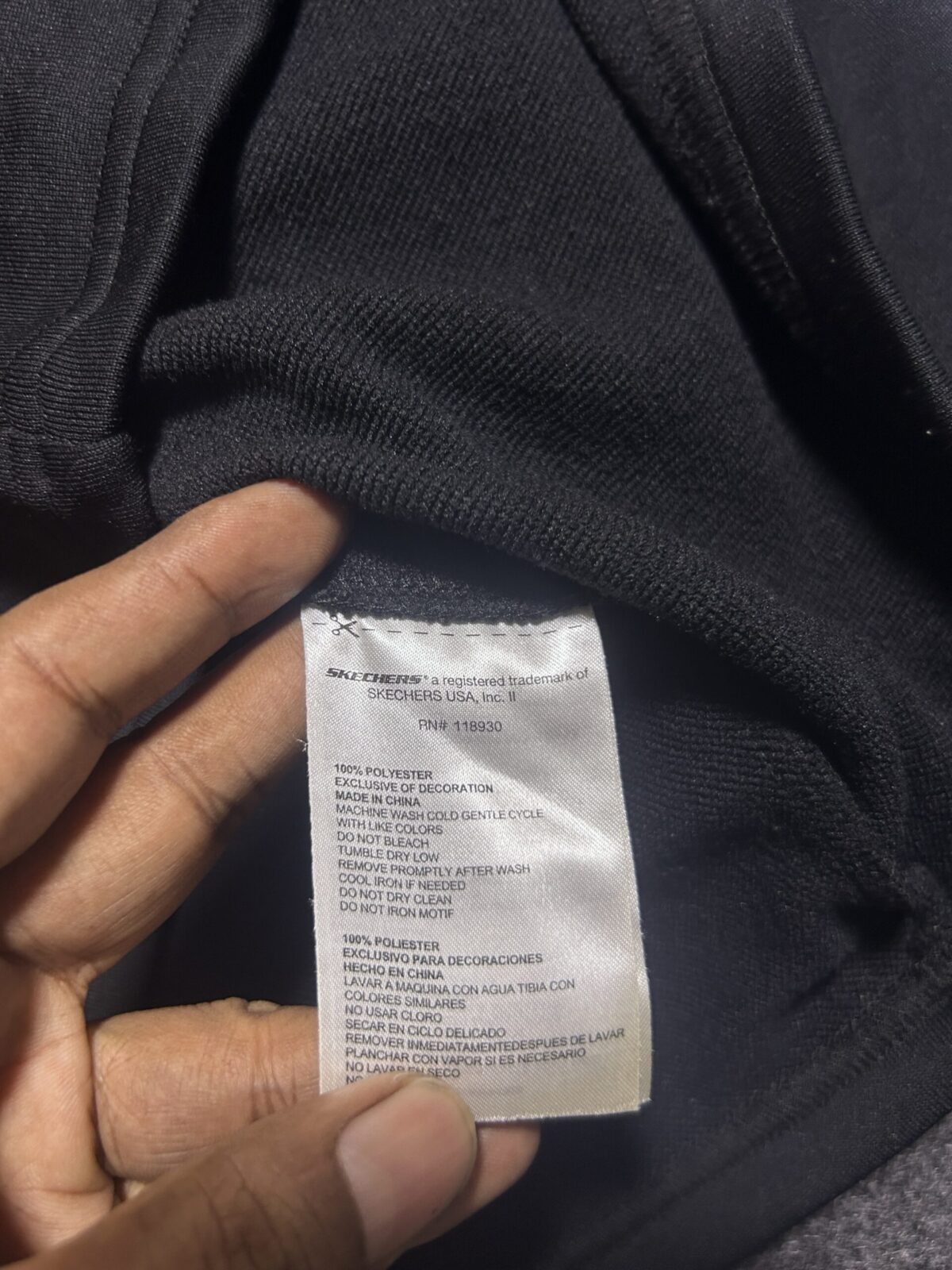 Black Sweatshirt detail view