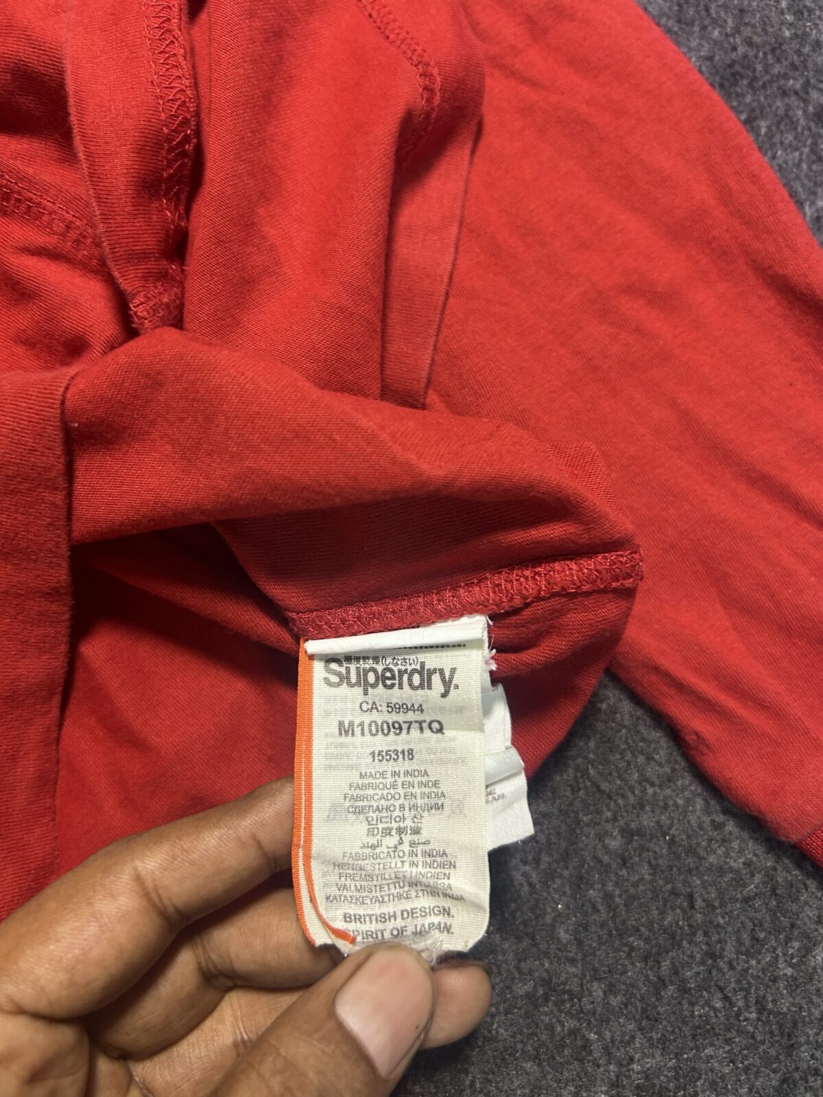 Superdry Red simple back view
