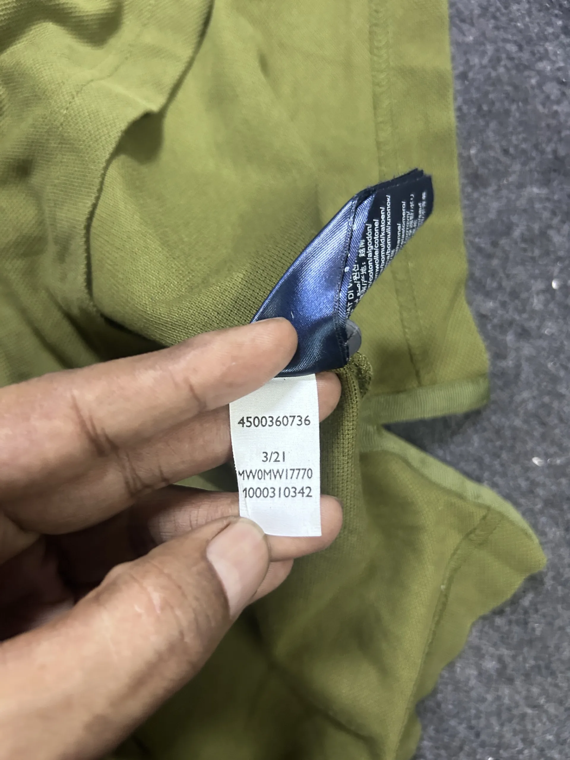 Tommy Hilfiger Green Polo Shirt back view