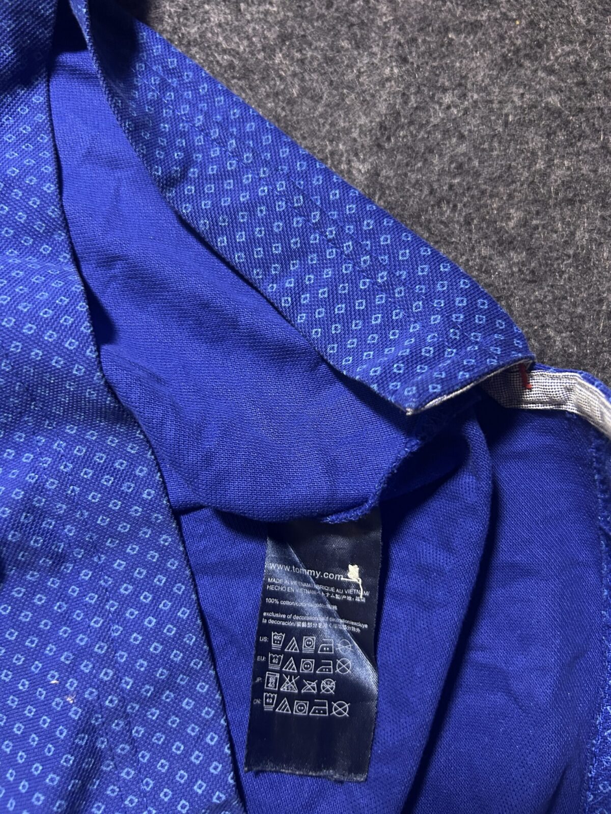 Tommy Hilfiger Blue Polo Shirt back view