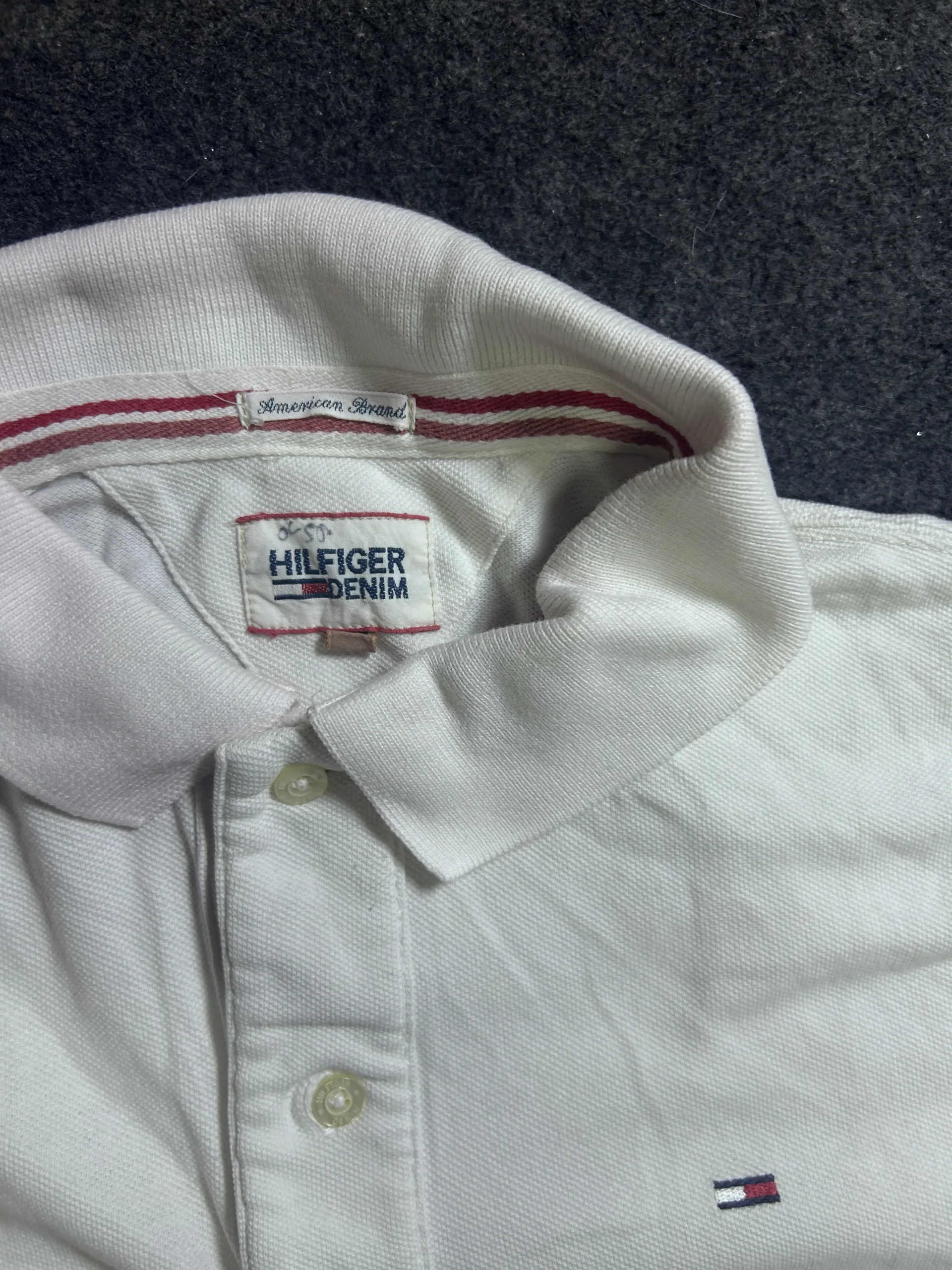 Tommy Hilfiger White Polo Shirt detail view