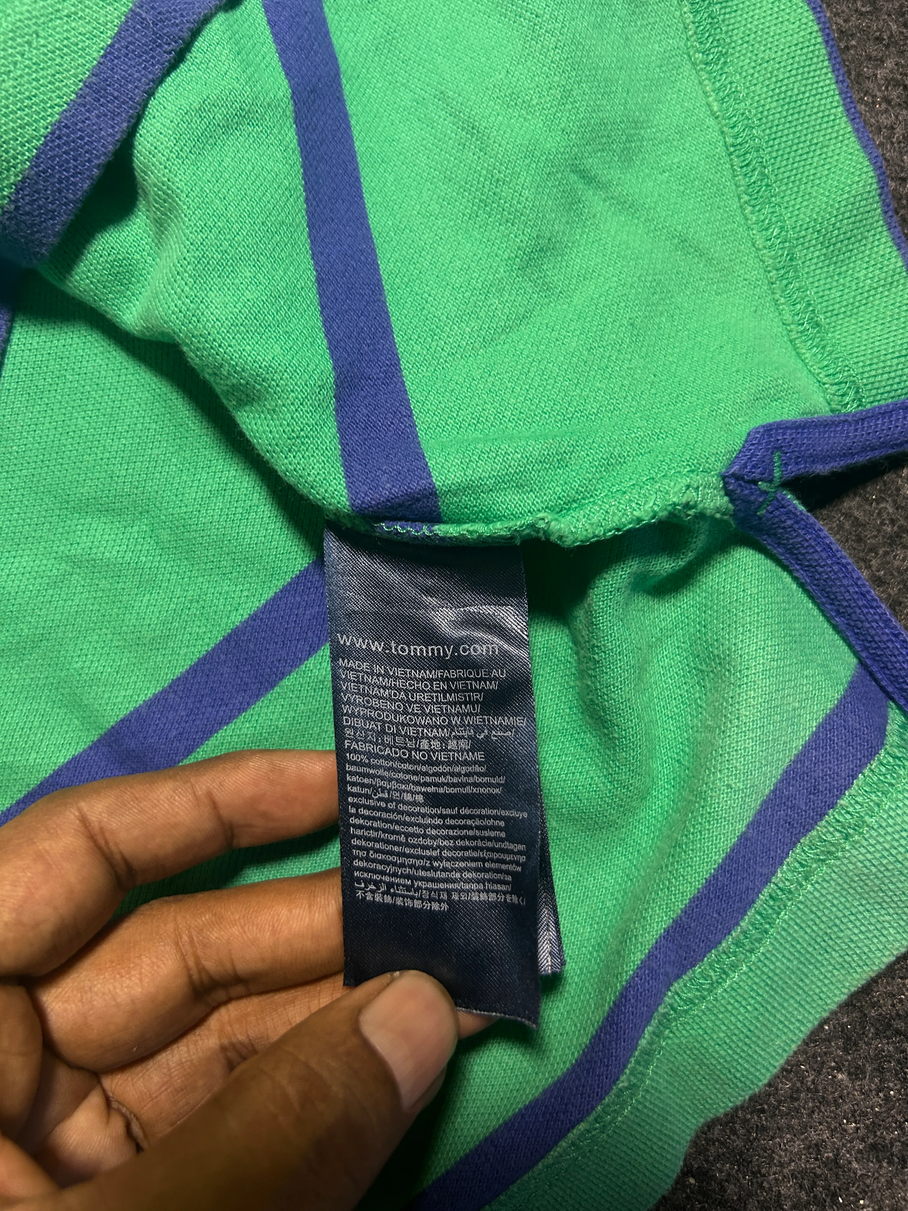 Tommy Hilfiger Blue Polo Shirt back view