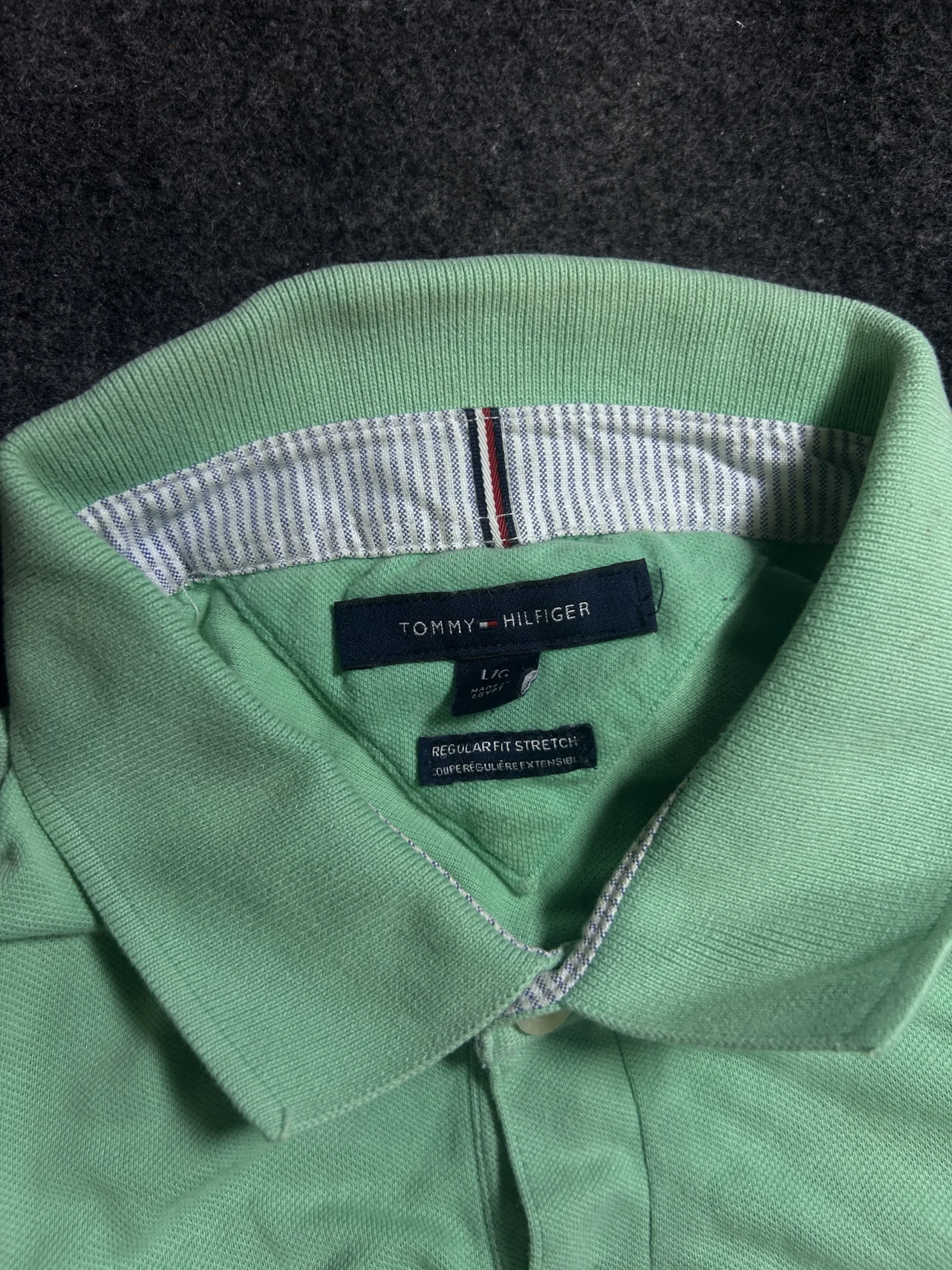 Tommy Hilfiger Green Polo Shirt detail view