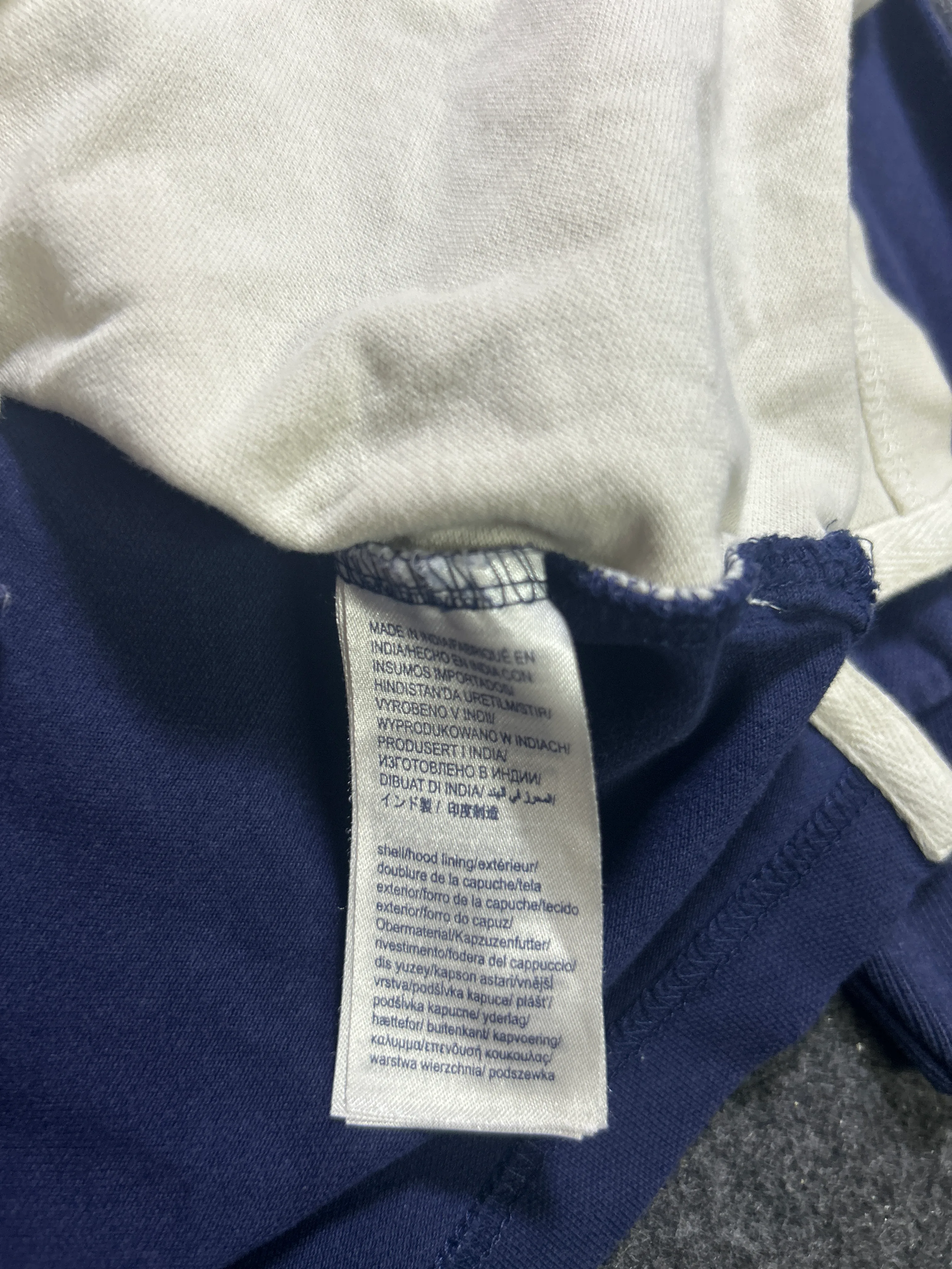 Tommy Hilfiger Navy Polo Shirt back view
