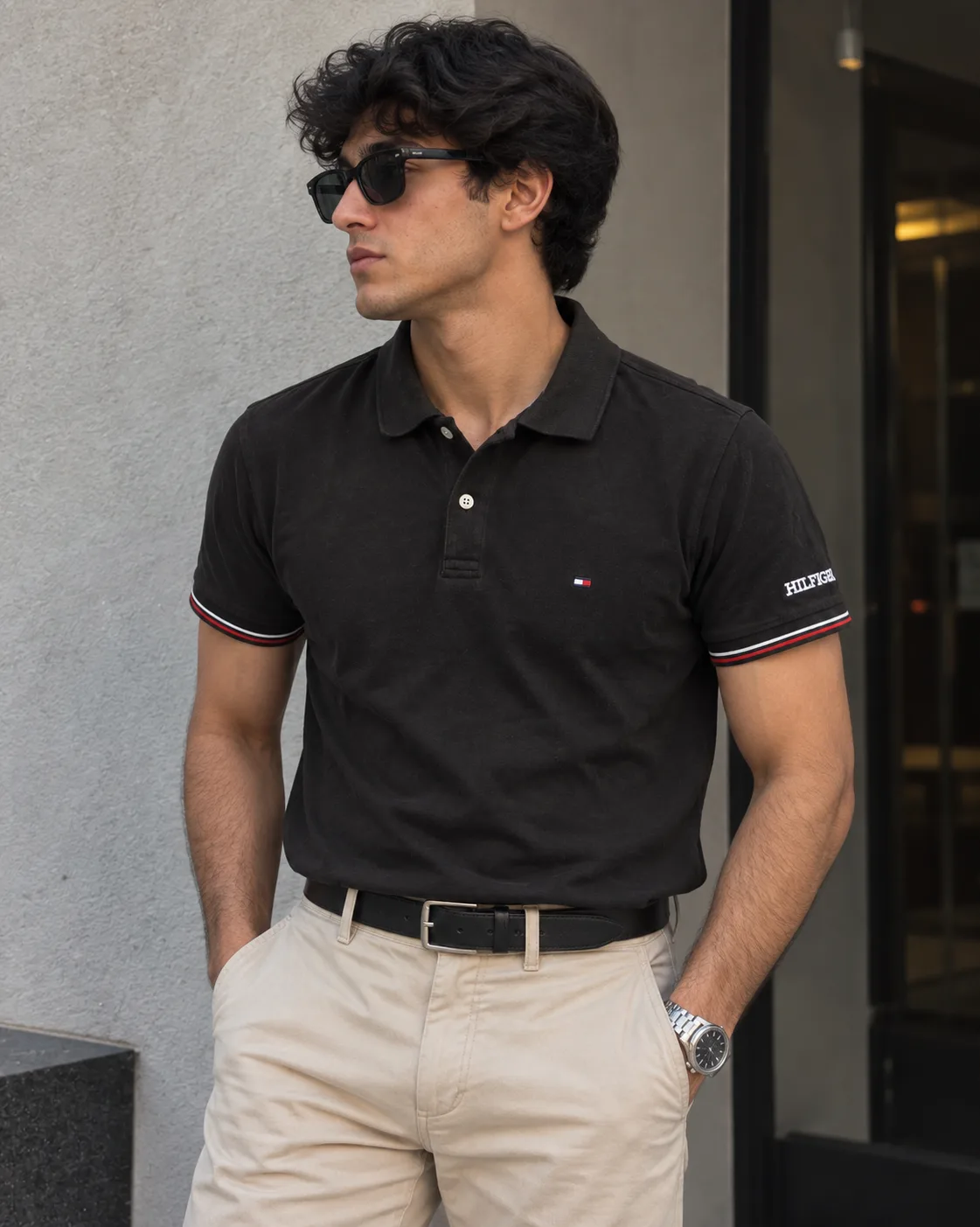 Tommy Hilfiger Black Jeans front view