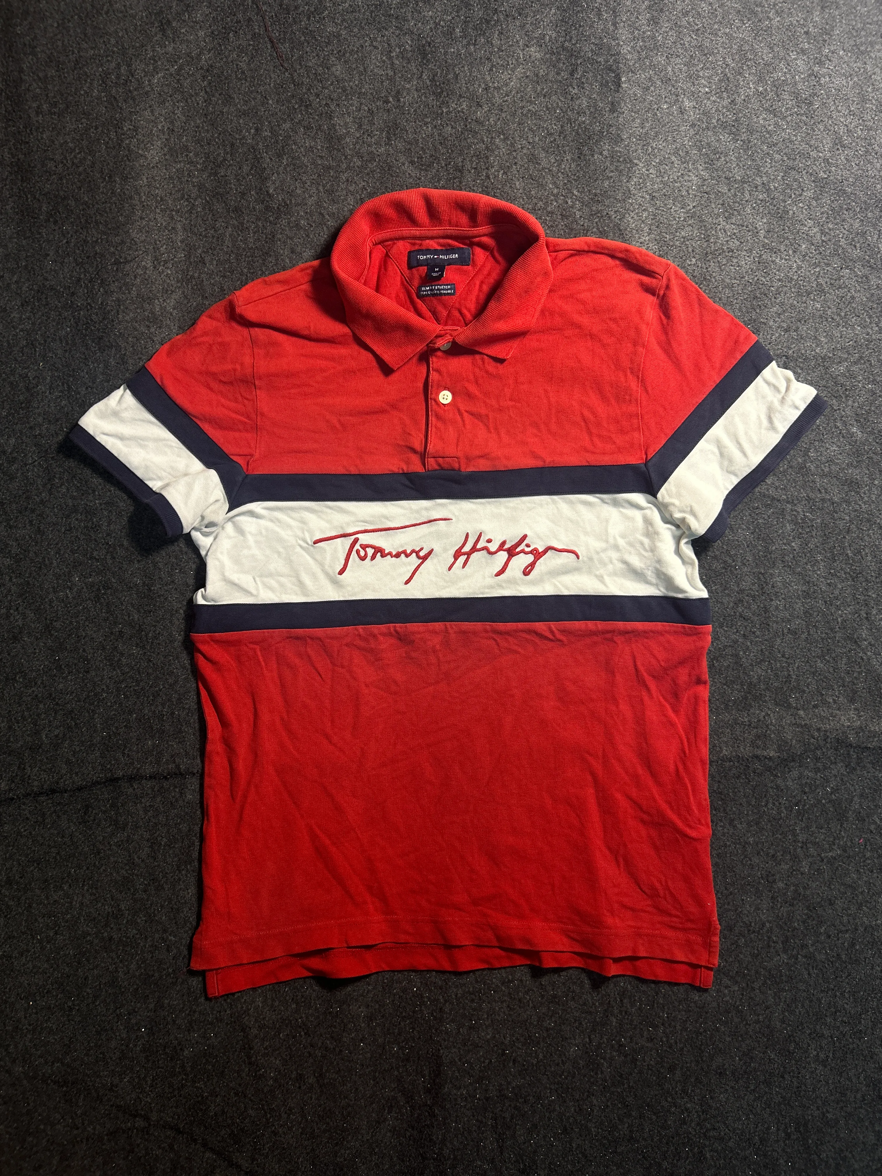 Tommy Hilfiger Red Polo Shirt front view